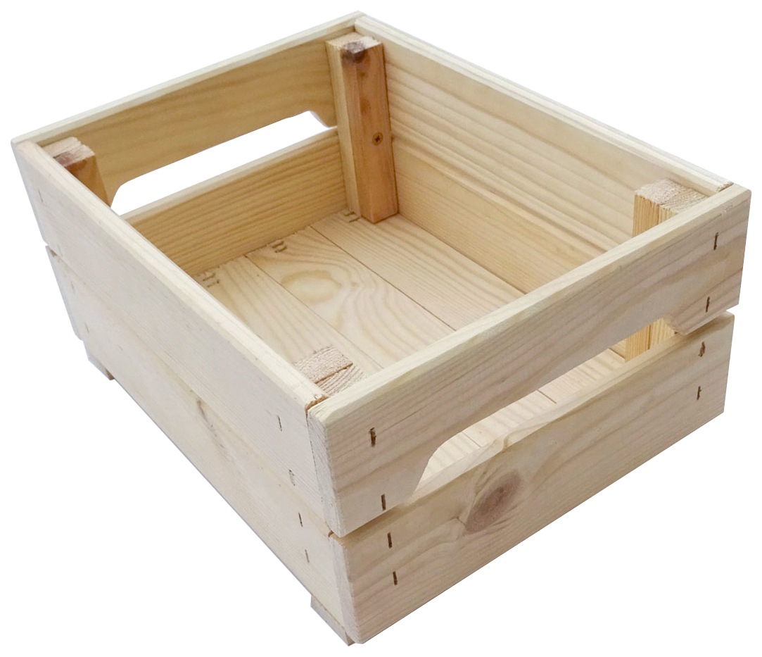 Adob Holzkiste in beige, Größe B/H/T: 25 cm x 15 cm x 31 cm