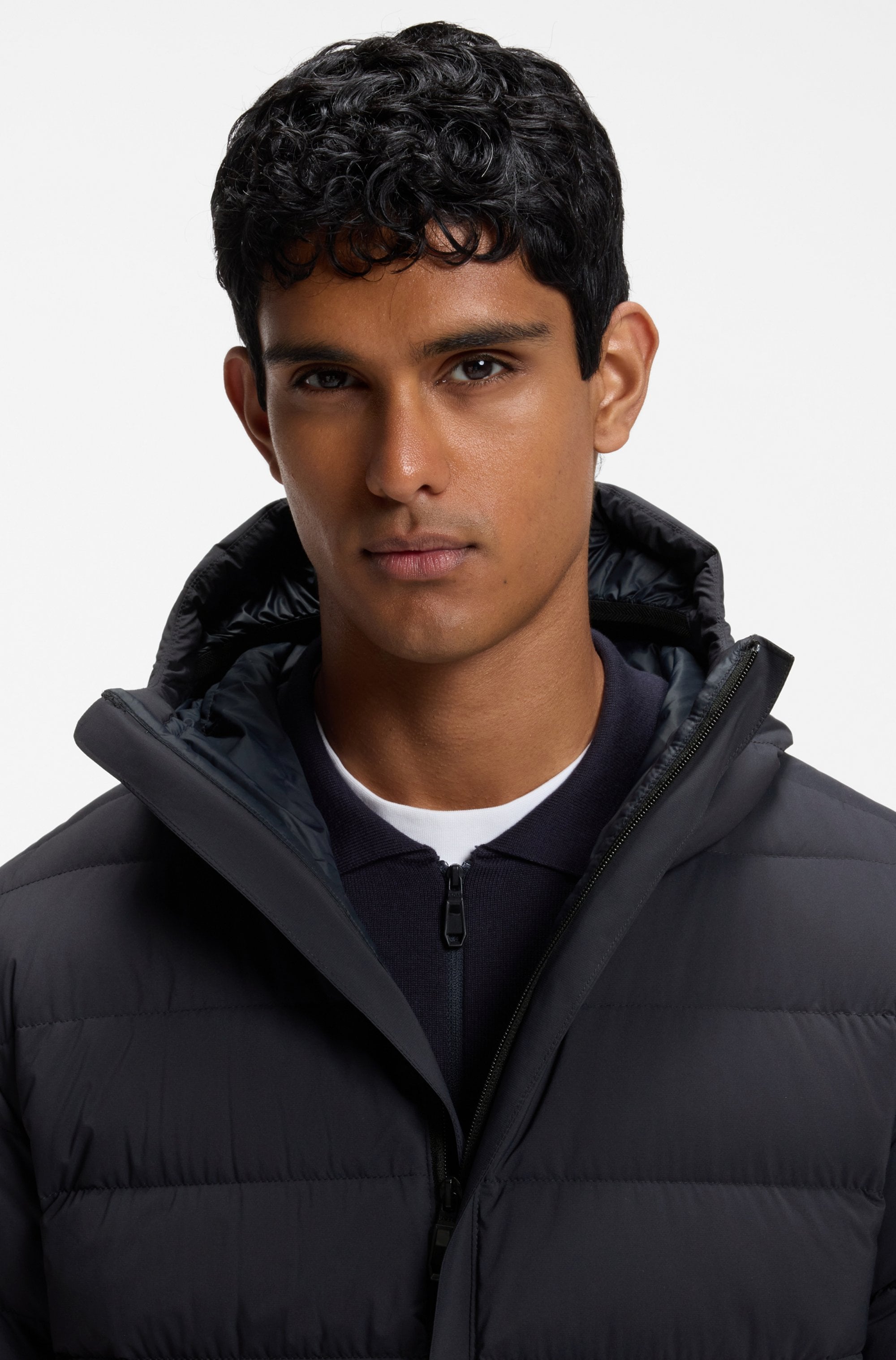 BOSS GREEN Steppjacke »OW Riplite JT HD« mit Kapuze abenehmbare Kapuze wasserabweisend regular fit, 4-Wege Stretch