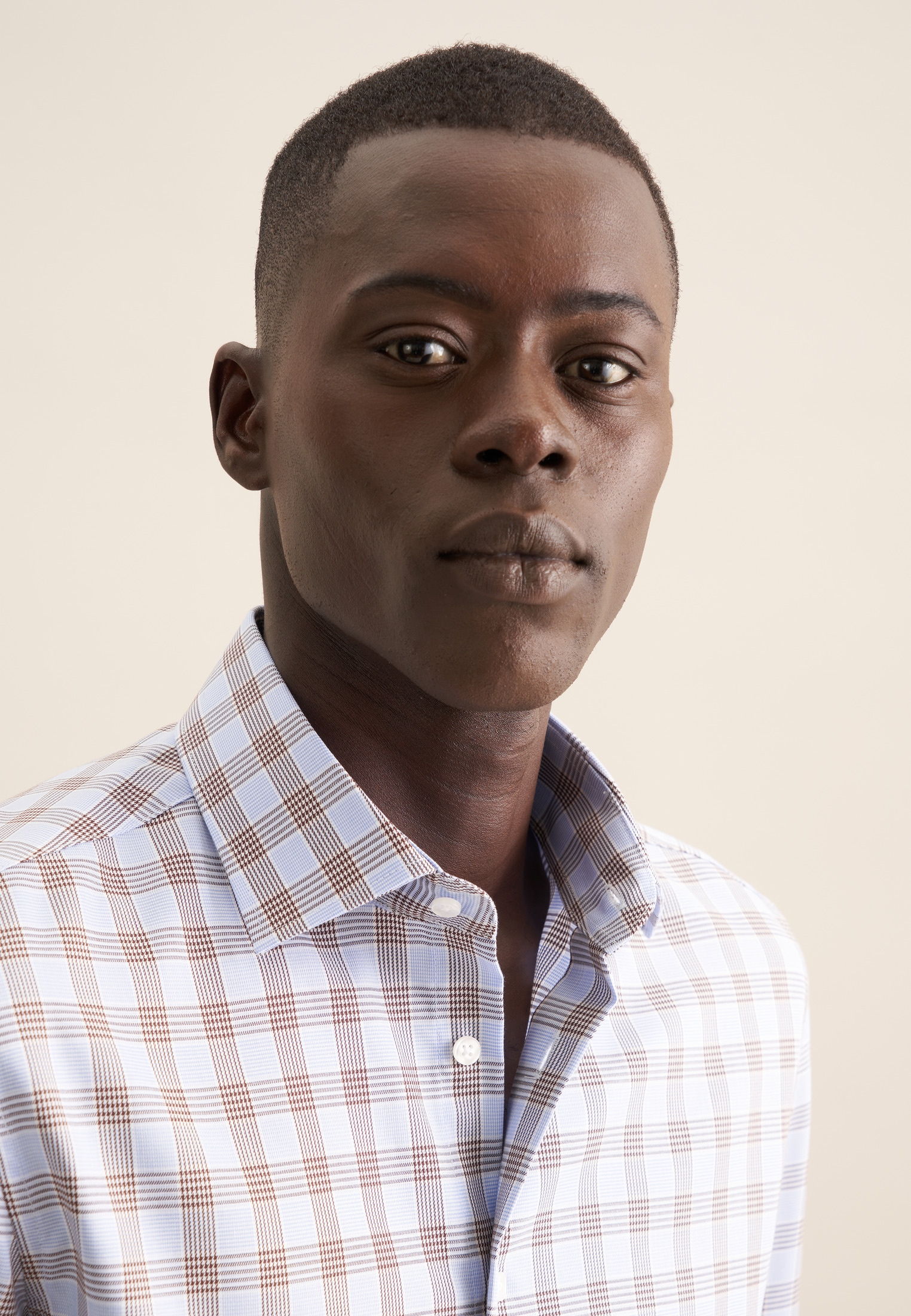 seidensticker Businesshemd »Slim« Slim 1/1 Kentkragen Karo