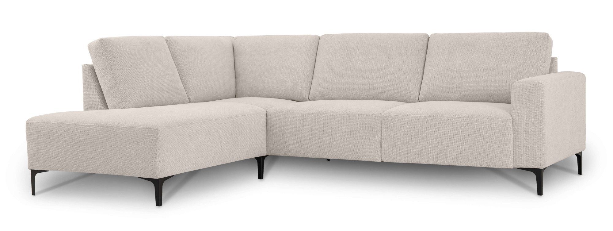 Home affaire Ecksofa »Tournon, L-Form, Breite 256 cm, Webstoff, Chenille«, Designsofa im nordischen Stil, Wellenunterfederung, Metallfüße
