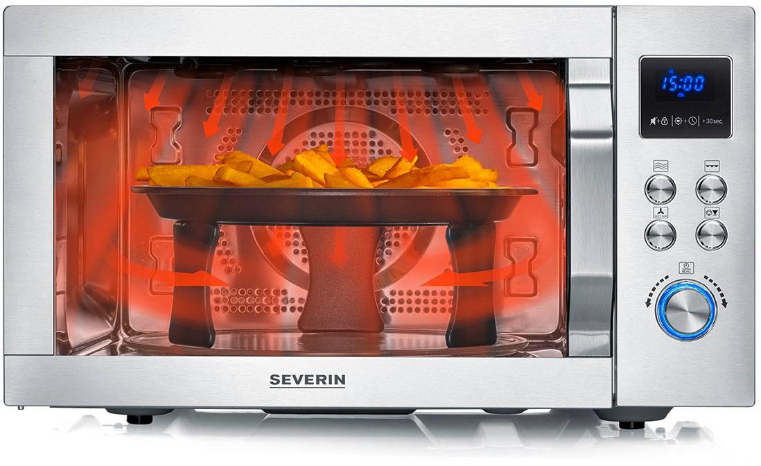 Severin Mikrowelle »Crispy Wave MW 7918«, Mikrowelle-Heißluft-Grill, 2150 W, mit Heißluft-Fritteusen-Funktion