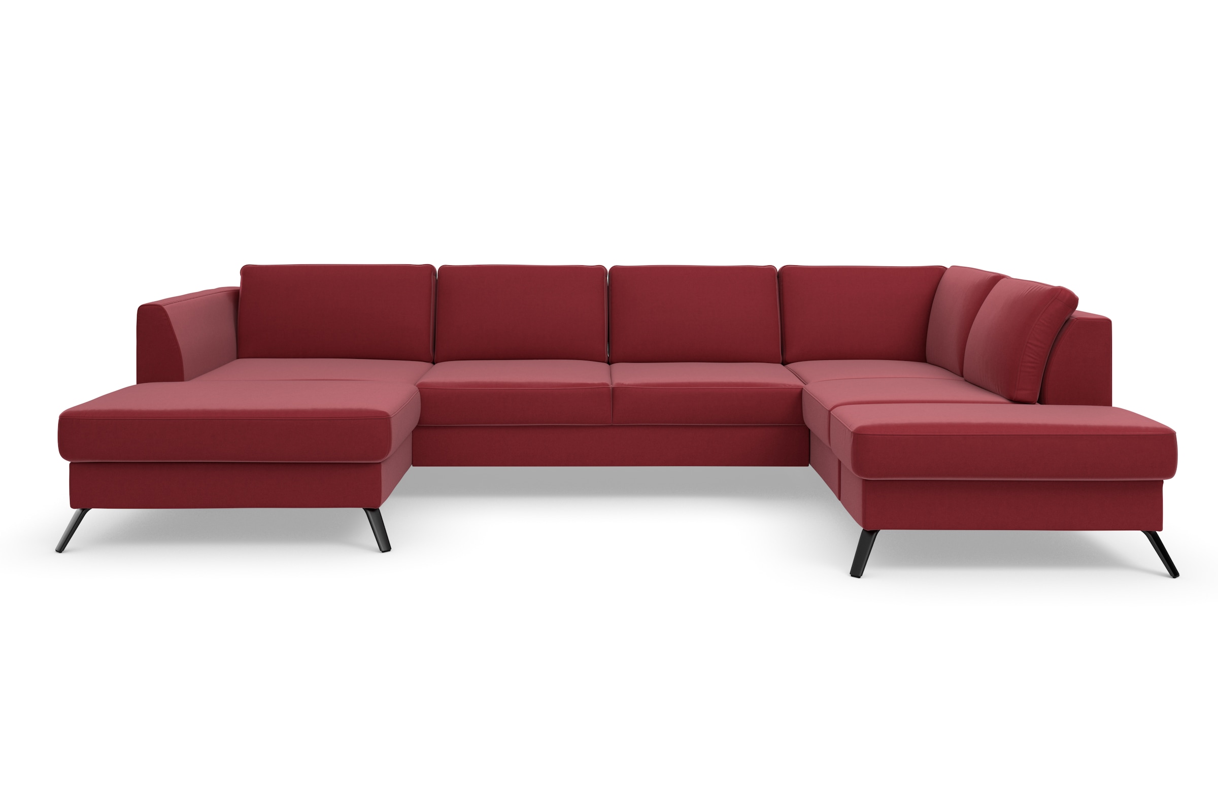 sit&more Wohnlandschaft »Olsen U-Form« inklusive Sitztiefenverstellung, wahlweise mit Bettfunktion, 15cm hoch