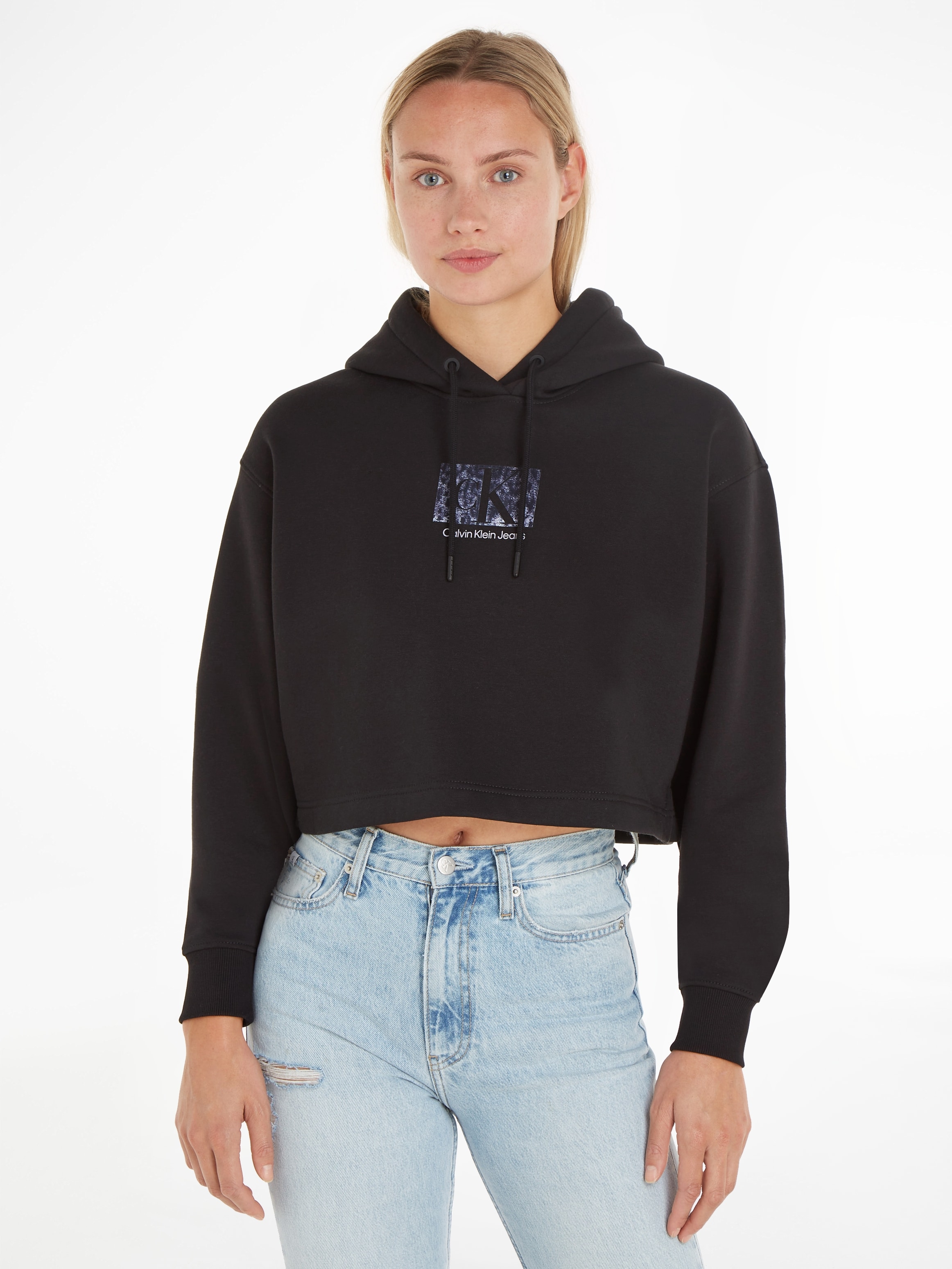 Calvin Klein Jeans bei »PRINTED Kapuzensweatshirt CROPPED BOX OTTO HOODIE«