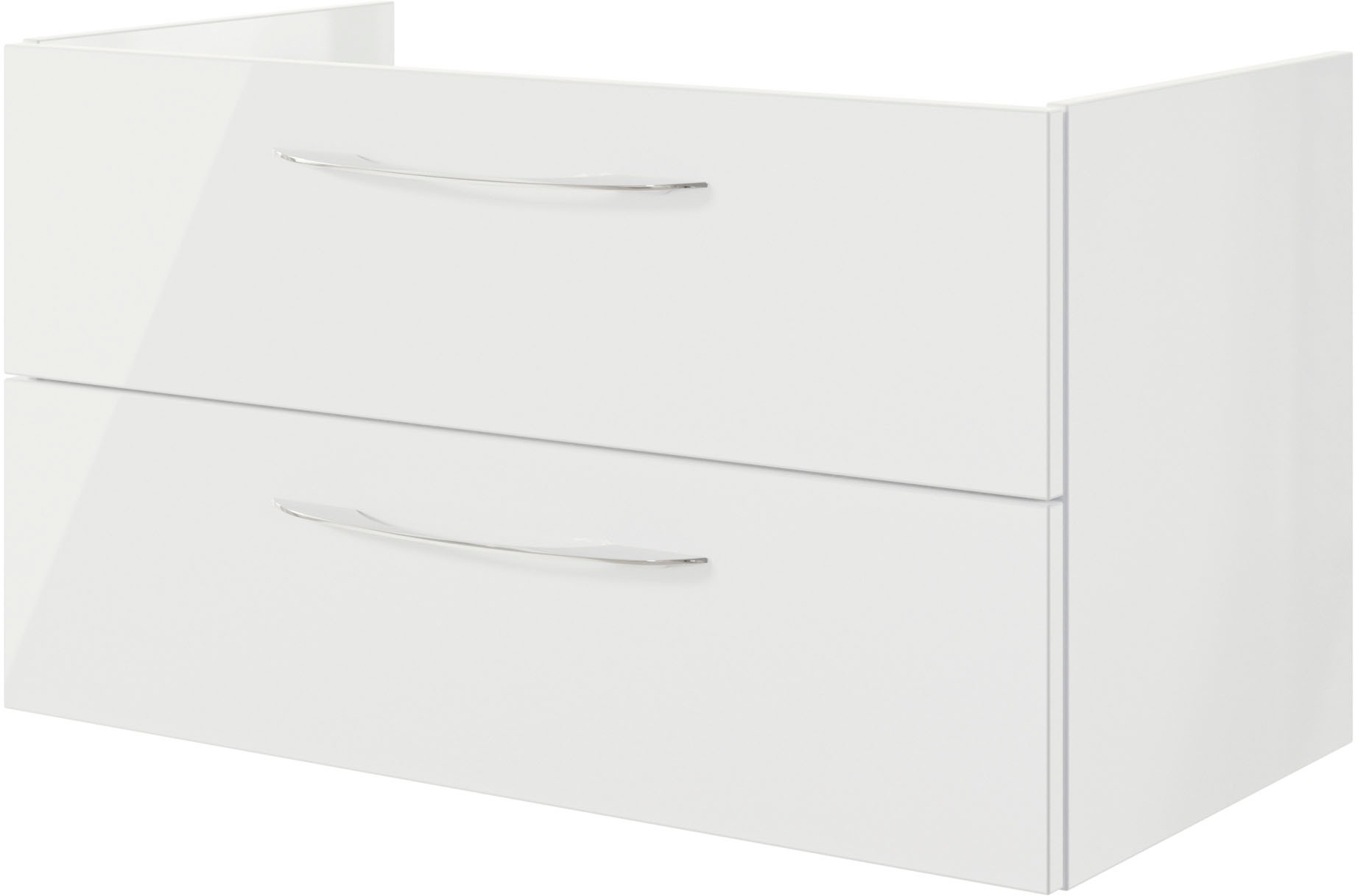 Saphir Badmöbel-Set »Serie 4035 2-teilig, Keramikwaschtisch mit LED-Spiegelschrank«, (Set), 90 cm breit, inkl. Türdämpfer, 2 Schubladen, 3 Türen, 6 Einlegeböden