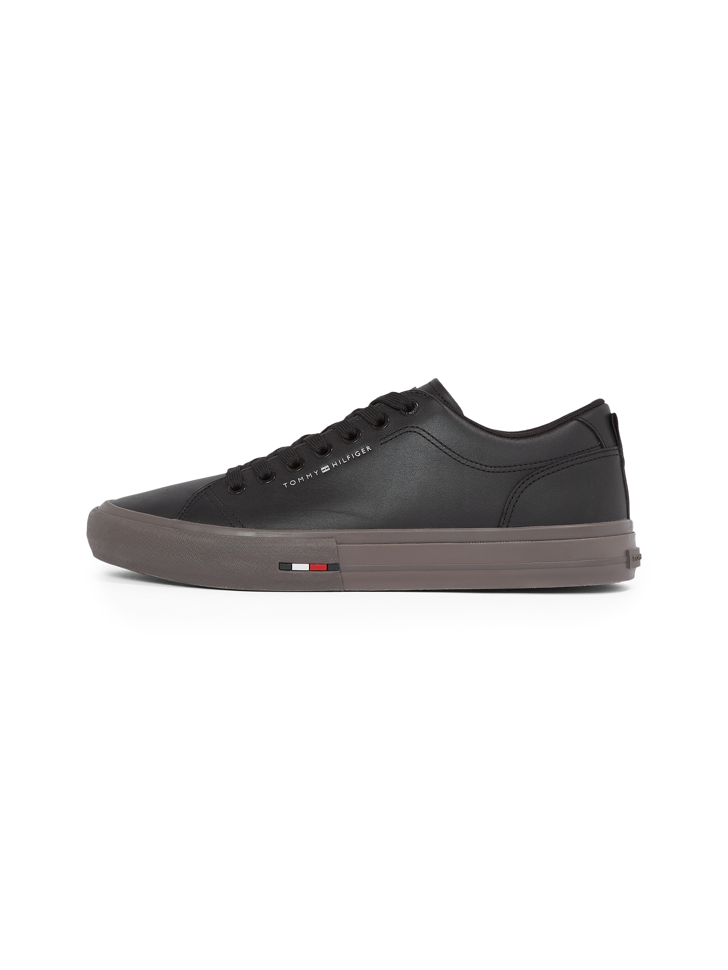 Tommy Hilfiger Sneaker »TH HI VULC STREET LTH PATCH«, Freizeitschuh, Halbschuh, Schnürschuh mit kleiner Logoflagge