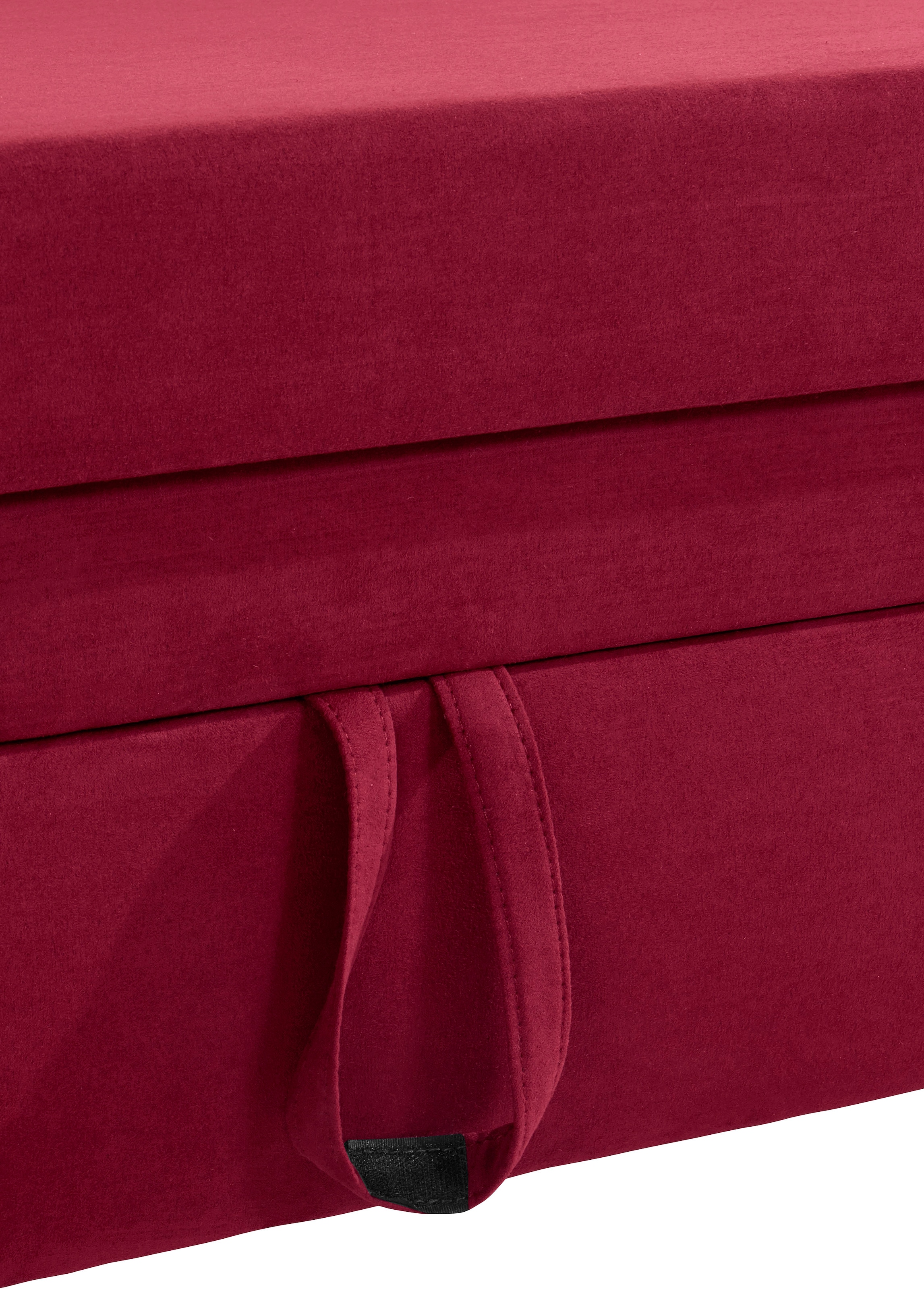 Places of Style Ecksofa »Lolland L-Form«, Wahlweise mit Bettfunktion und Bettkasten, Federkern