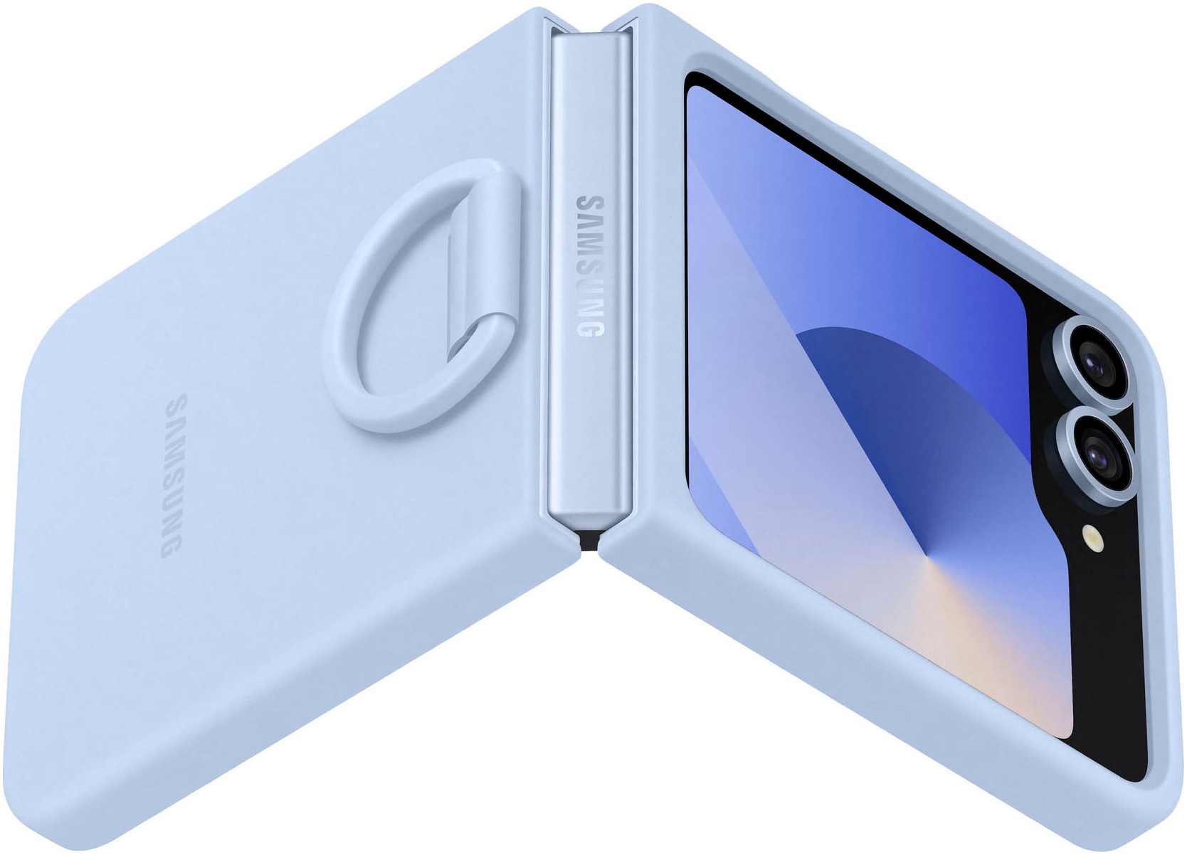 Samsung Backcover »Silicone Case with Ring für Galaxy Flip6« Smartphones Backcover, Schutzhülle, Handyschutzhülle, Case, Schutzcase, stoßfest