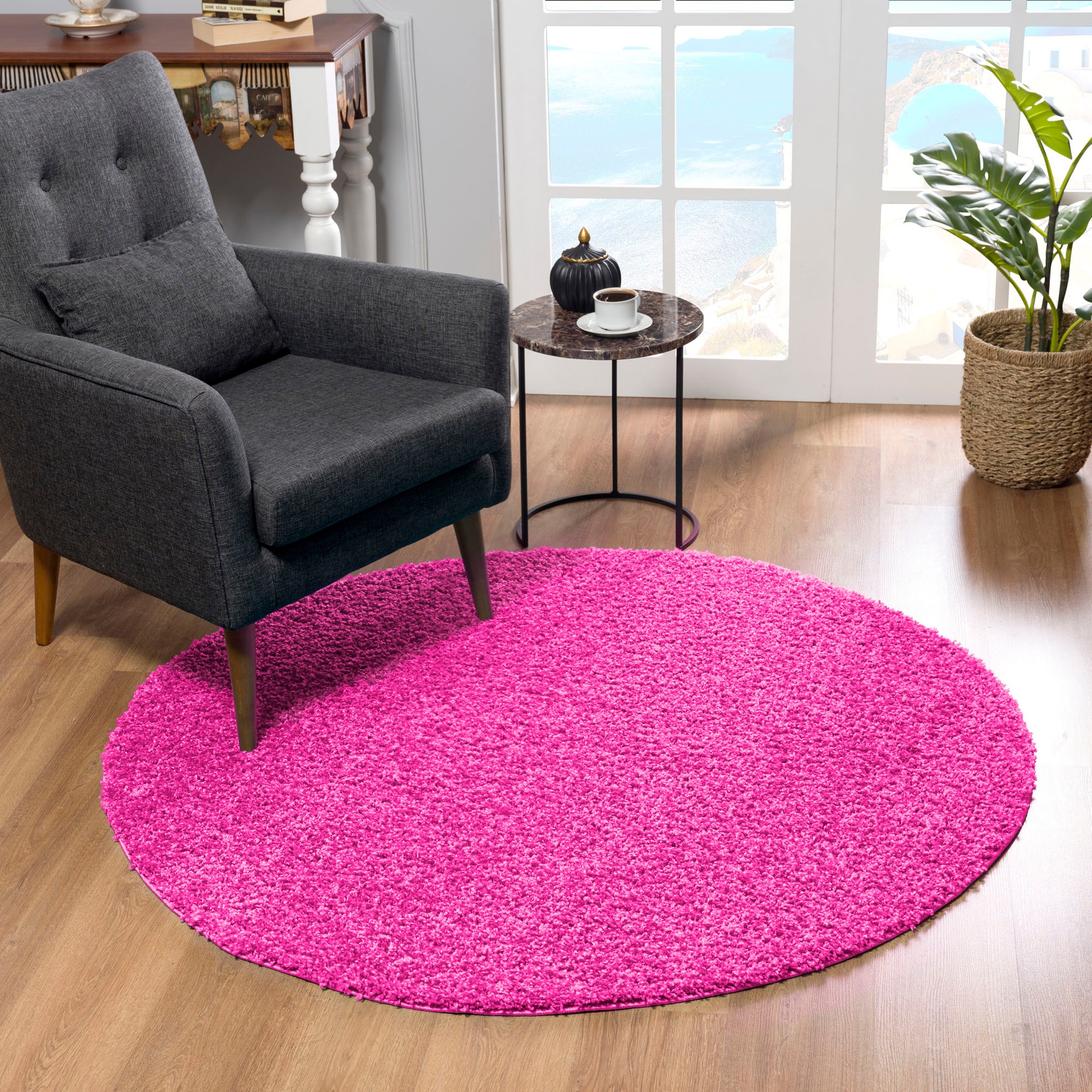 Sanat Hochflor-Teppich »LOCA«, rund, 30 mm Höhe, Wohnzimmer, Langflor, Shaggy, Schlafzimmer