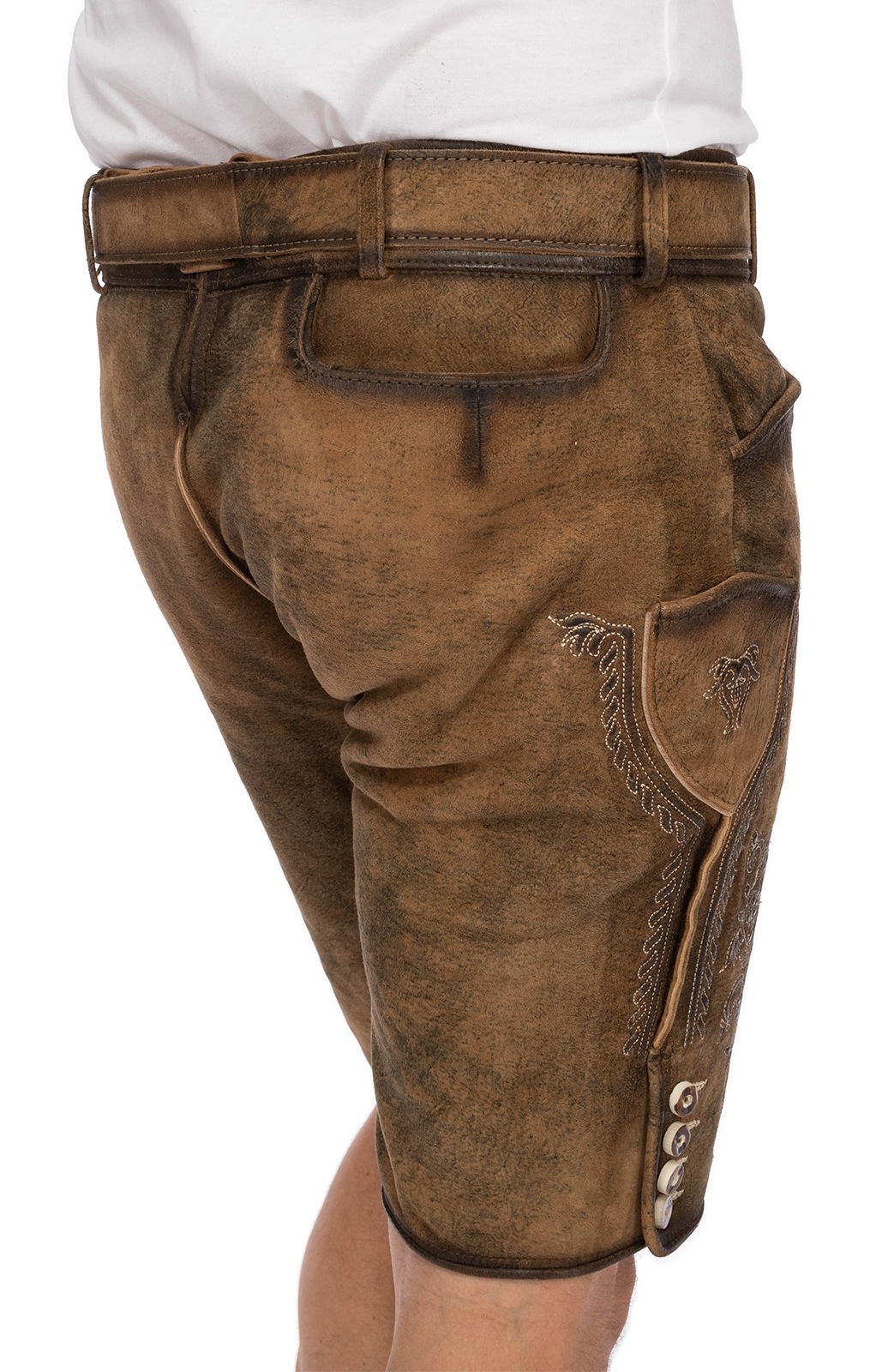 Gwandler Lederhose »Lederhose FLORIAN-gespeckt«