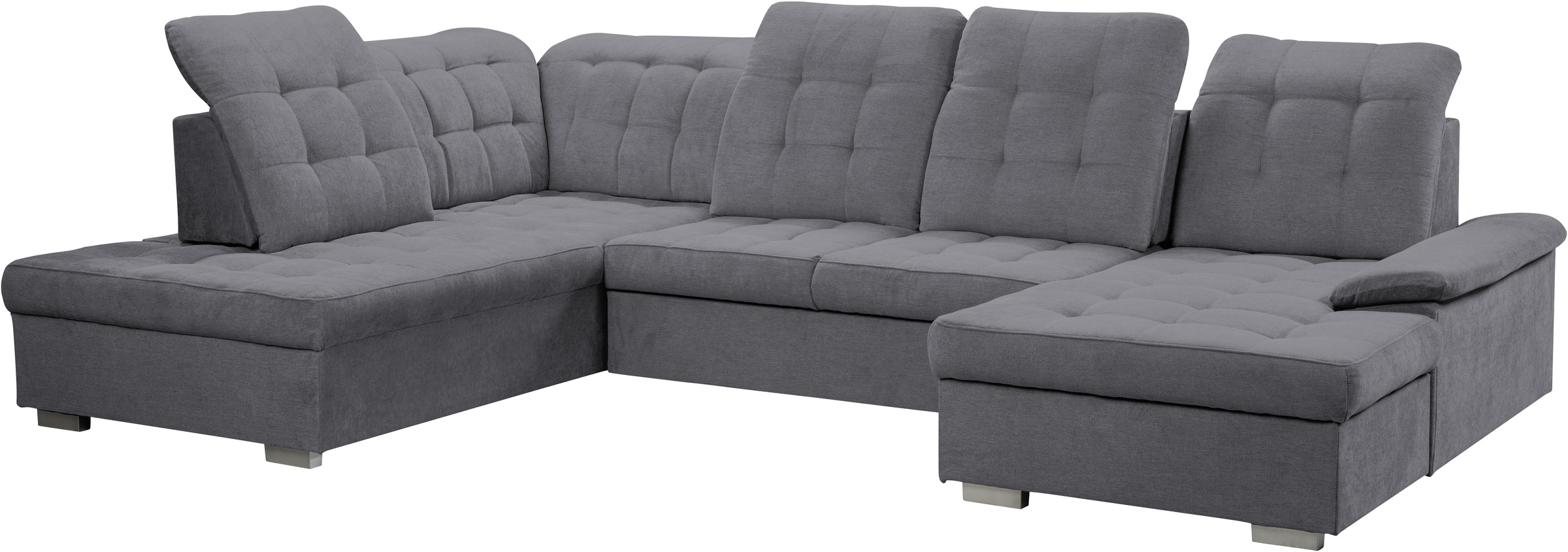 WERK2 Wohnlandschaft »Kordula-New U-Form«, Sofa in U-Form mit Schlaffunktion & Bettkasten, Schlafcouch