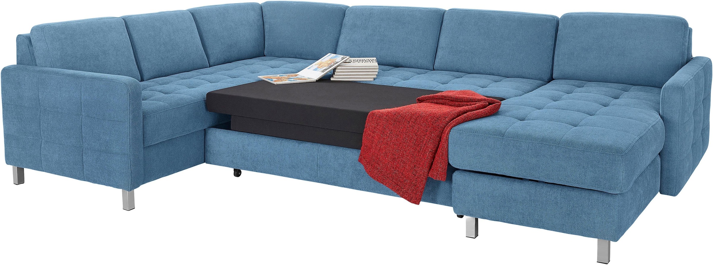 sit&more Wohnlandschaft Pablo U-Form, wahlweise mit Bettfunktion und Bettkasten