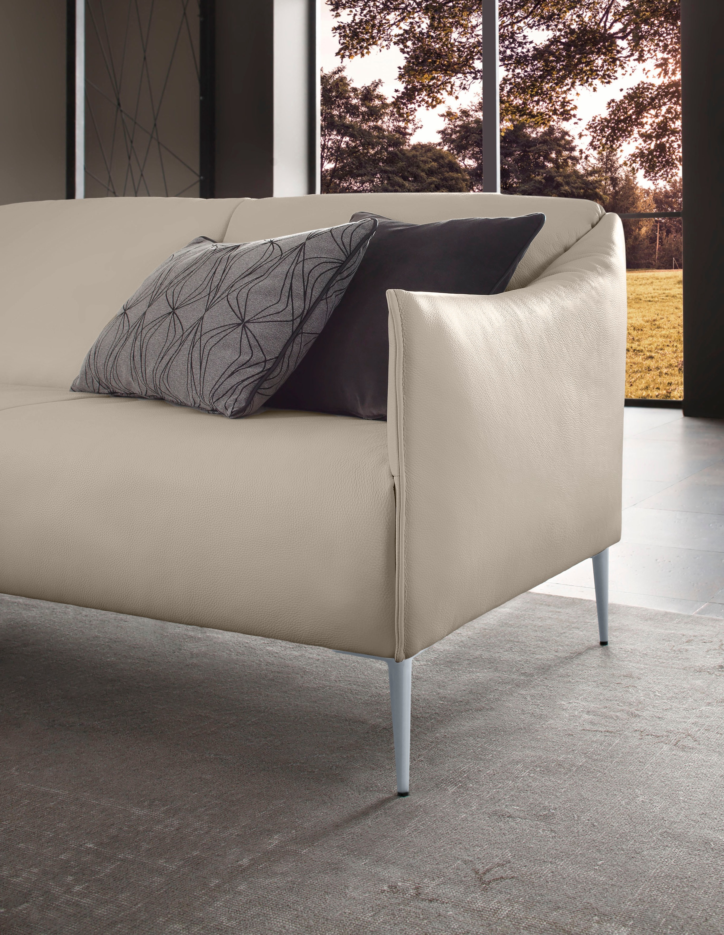 W.SCHILLIG 2-Sitzer »sally«, mit Metallfüßen in Silber matt, Breite 154 cm