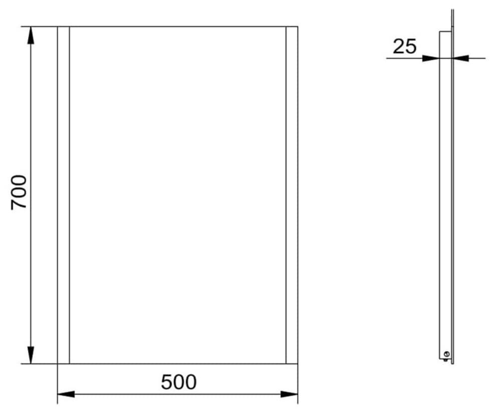 Talos Badspiegel »LOFT«, (Komplett-Set), BxH: 50x70 cm, energiesparend