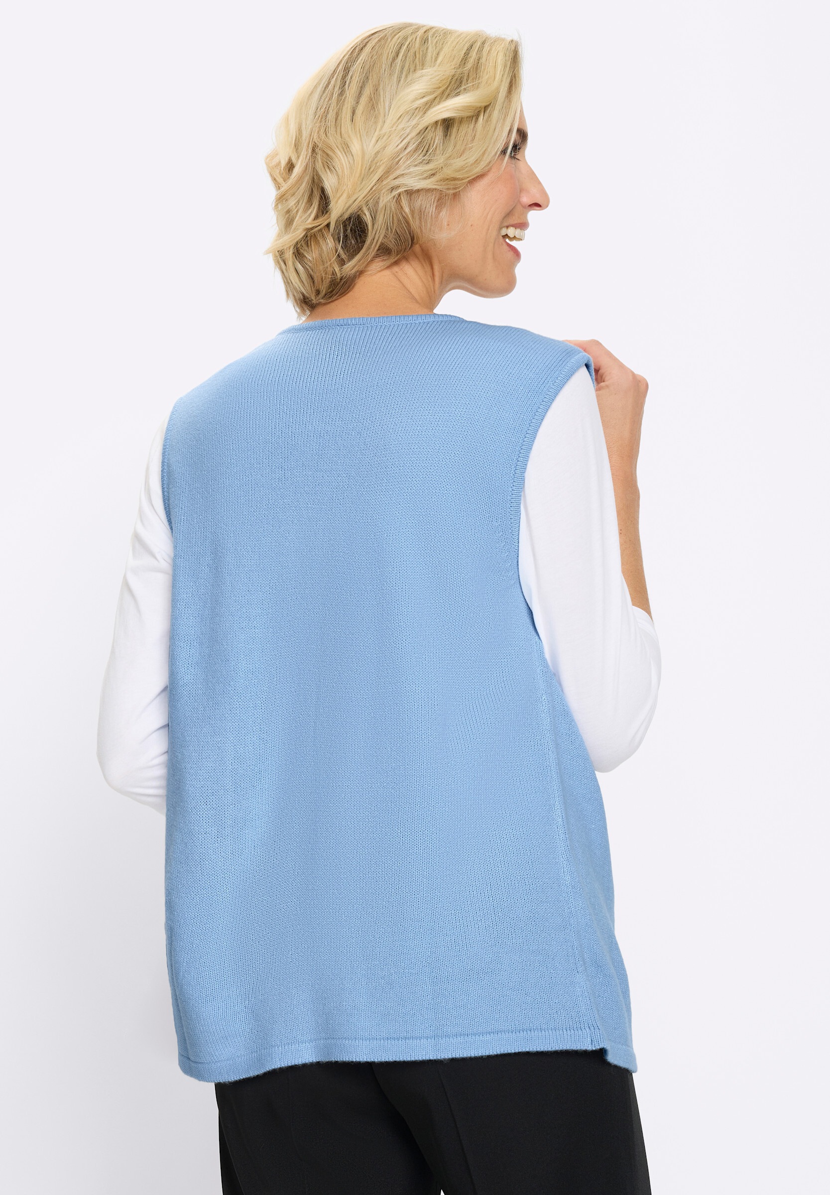 Sieh an! Strickweste »Strickweste Strickweste mit Ajour-Muster im Vorderteil«