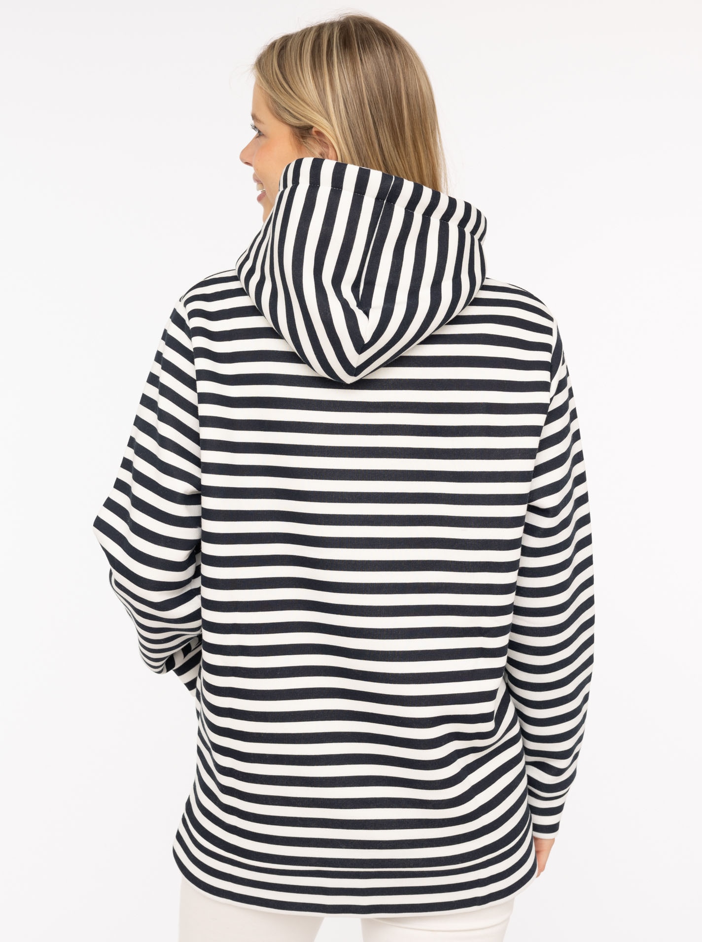 Zwillingsherz Kapuzensweatshirt »"Streifen Strandglück"«, gestreift, mit Strandglück Stickerer und Anker