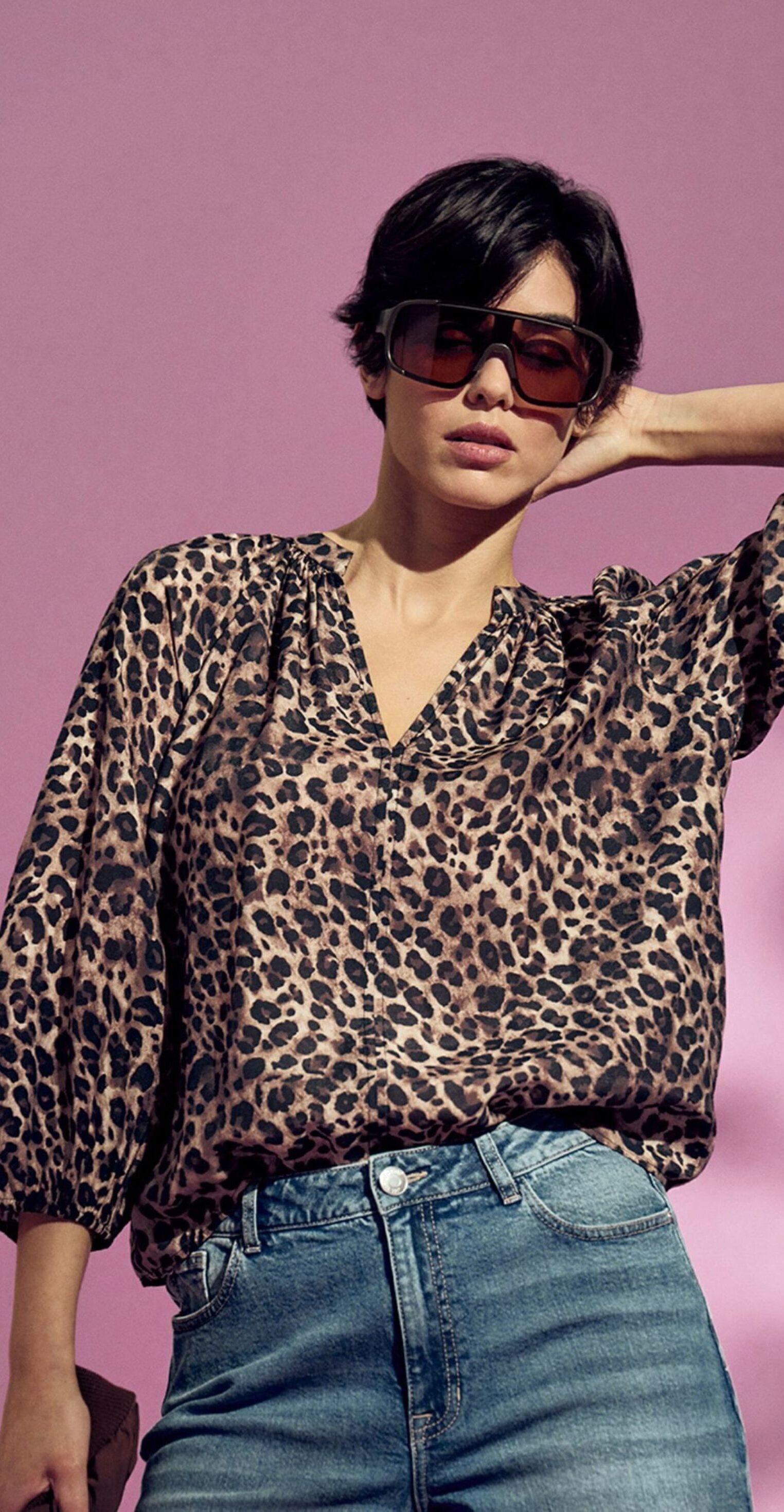Zero Schlupfbluse »Schlupfbluse mit Leoprint«