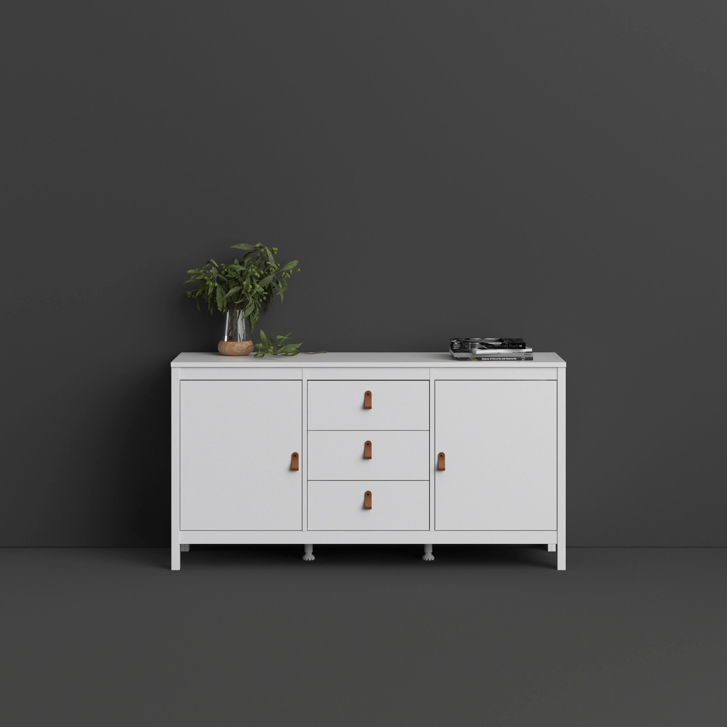 Home affaire Sideboard »Madrid, Aufbewahrung, Schubladenschrank, Sideboard,«, mit 2 Türen und 3 Schubladen, Breite 151 cm, Höhe 80 cm