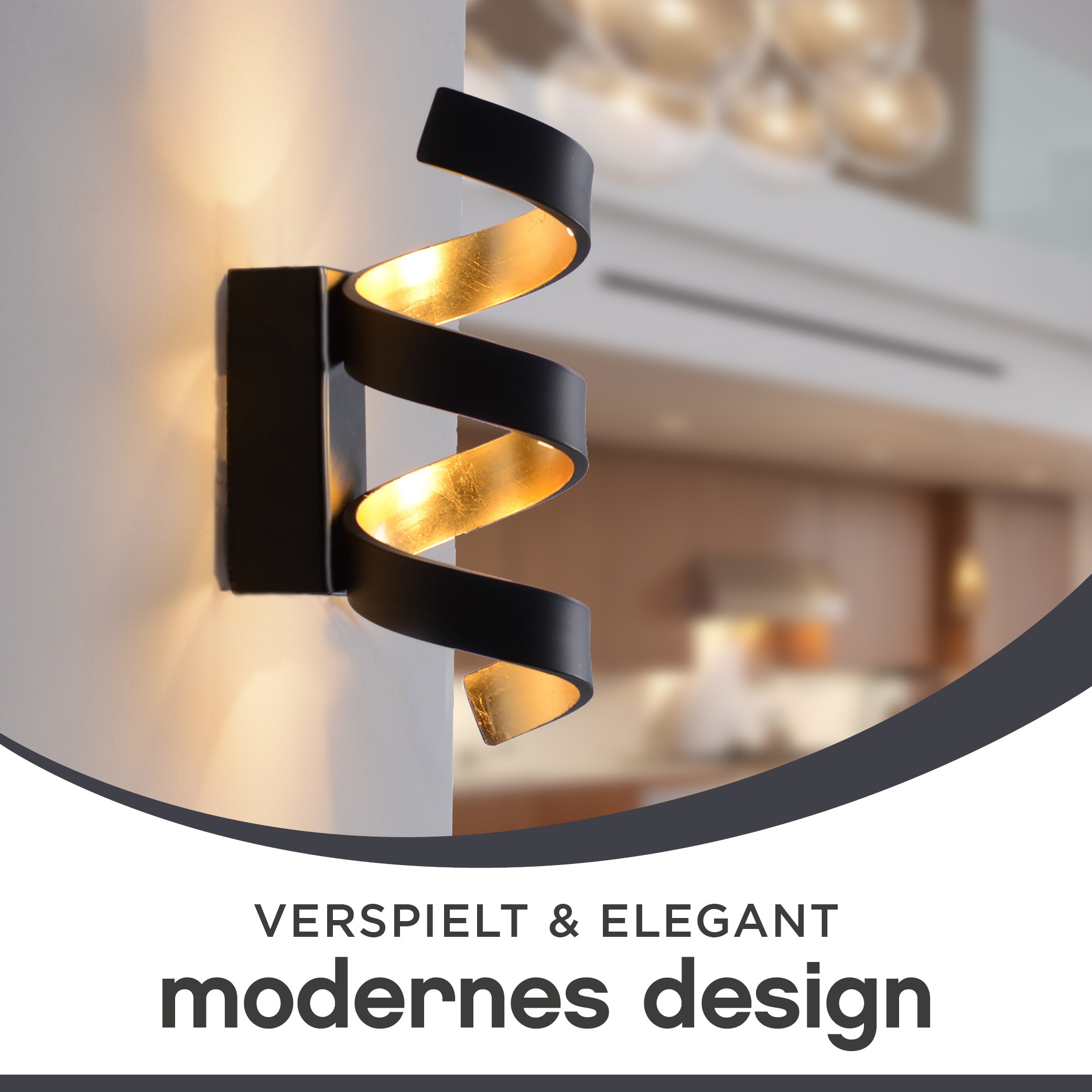 LUCE Design LED Wandleuchte »HELIX«, Leuchtmittel LED-Modul | LED fest integriert