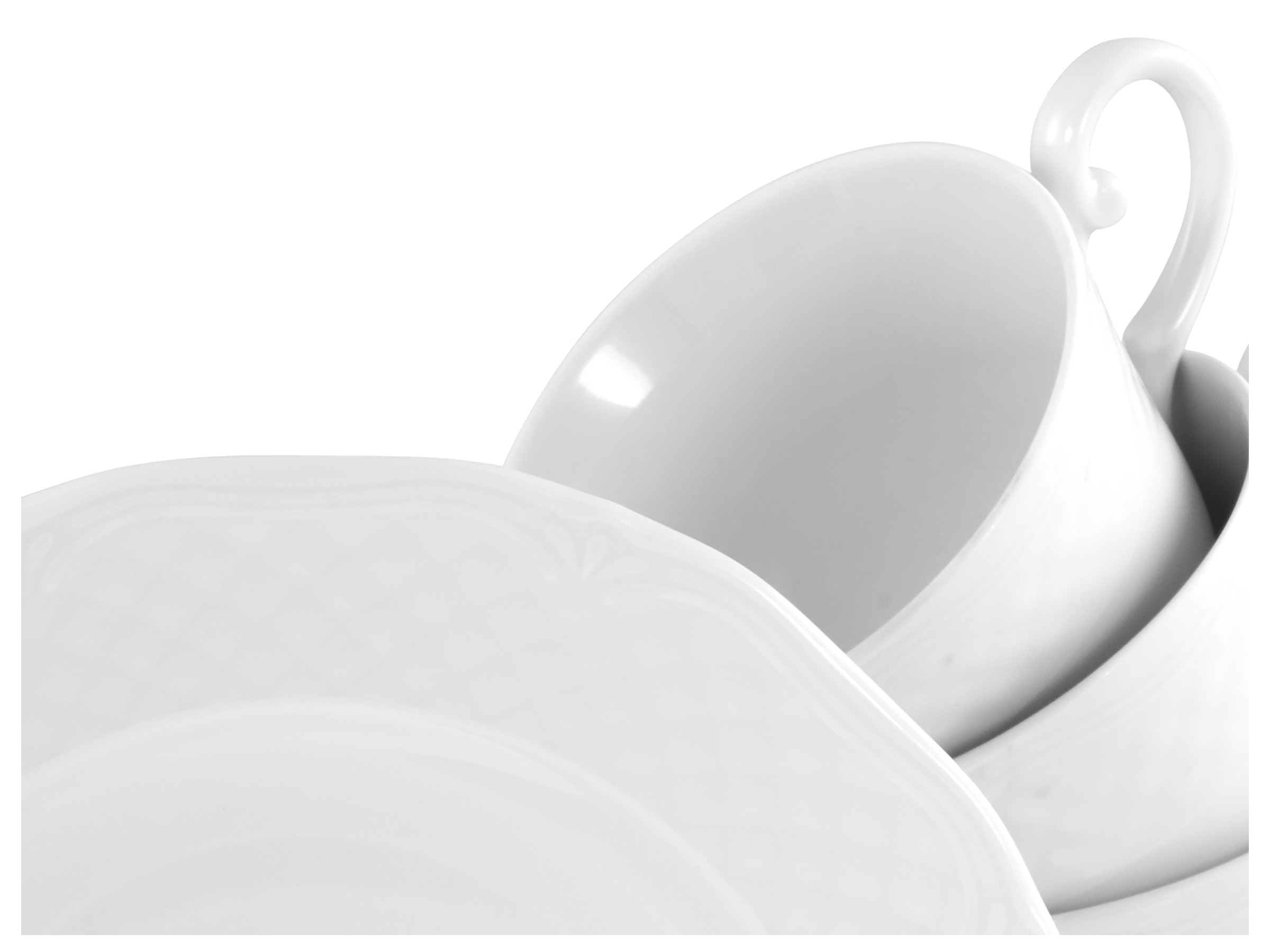 CreaTable Kaffeeservice »Arianne Weiss, Service 18-tlg.« Klassisch, Zeitlos