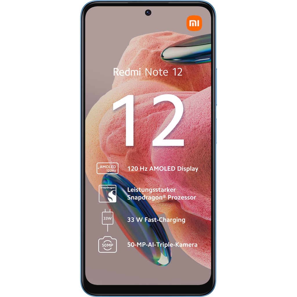 Xiaomi Smartphone »Redmi Note 12 4GB+128GB«, Blau, 16,94 cm/6,67 Zoll, 128 GB Speicherplatz, 50 MP Kamera