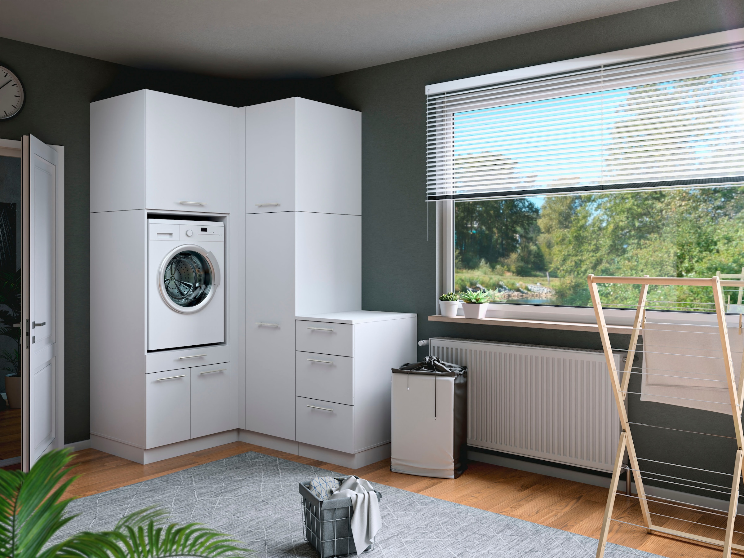 Laundreezy Mehrzweckschrank-Set »Laundreezy, 5-tlg. Mehrzweckschrank-Set B/H/T 150/238/68 cm« 5 Stk. tlg.