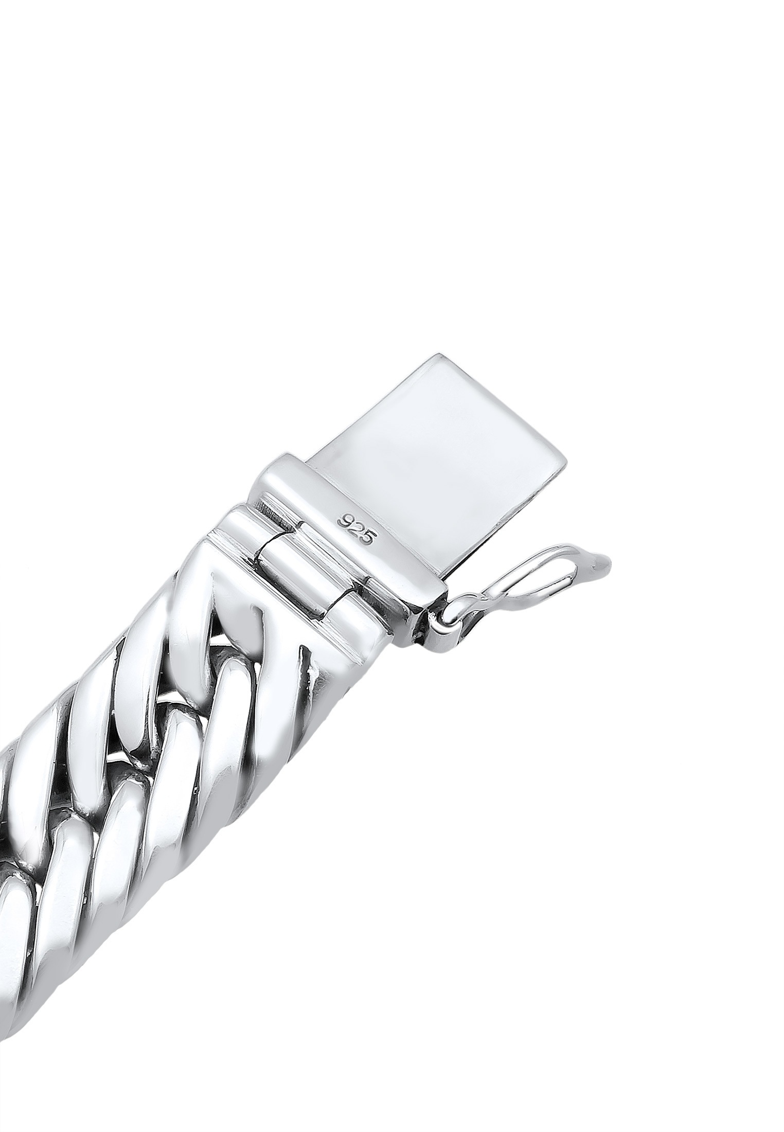 Kuzzoi Armkette »Armband Panzerarmband Kastenverschluss Unisex 925 Silber«