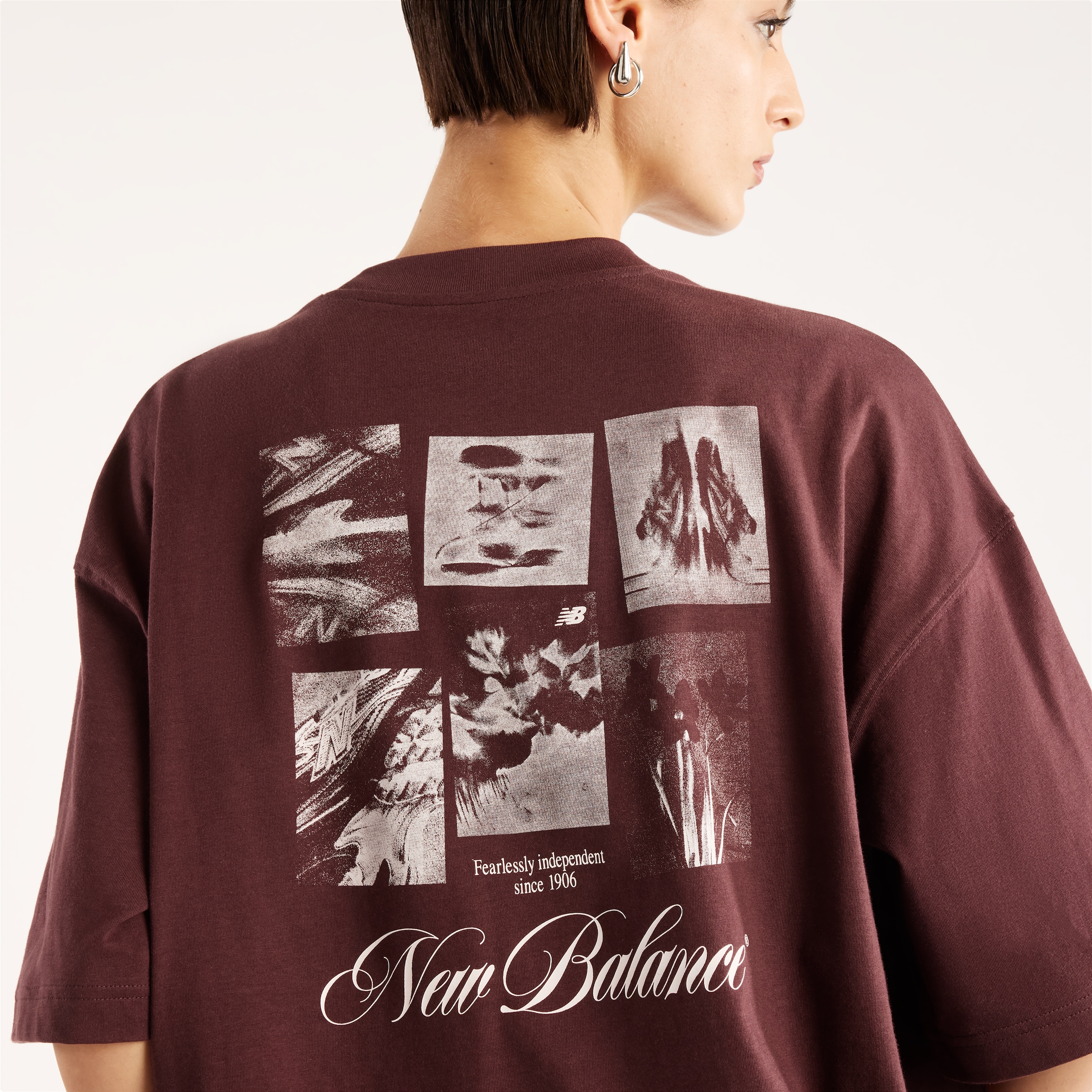 New Balance T-Shirt »PRESSED FLOWERS MEMORIES OVERSIZED T-SHIRT« sportlicher Stil, für Erwachsene, aus Baumwolle