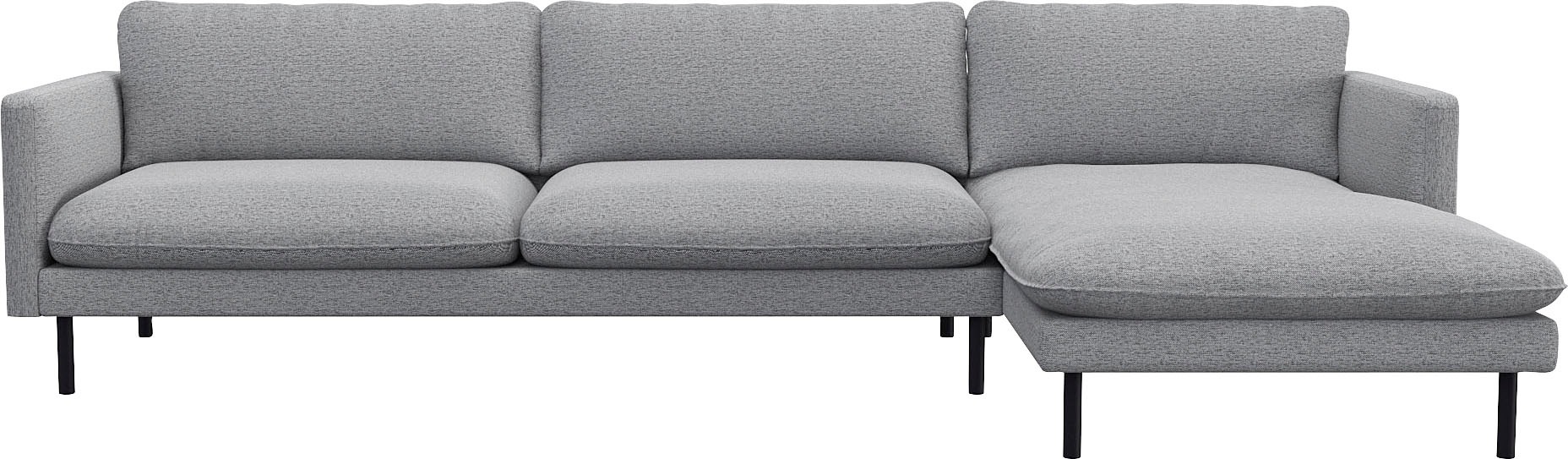 FLEXLUX Ecksofa »Bolzano, elegant und bequem, L-Form« Sitzaufbau mit Kaltschaum & Stahl-Wellen, loose Sitz -& Rückenkissen