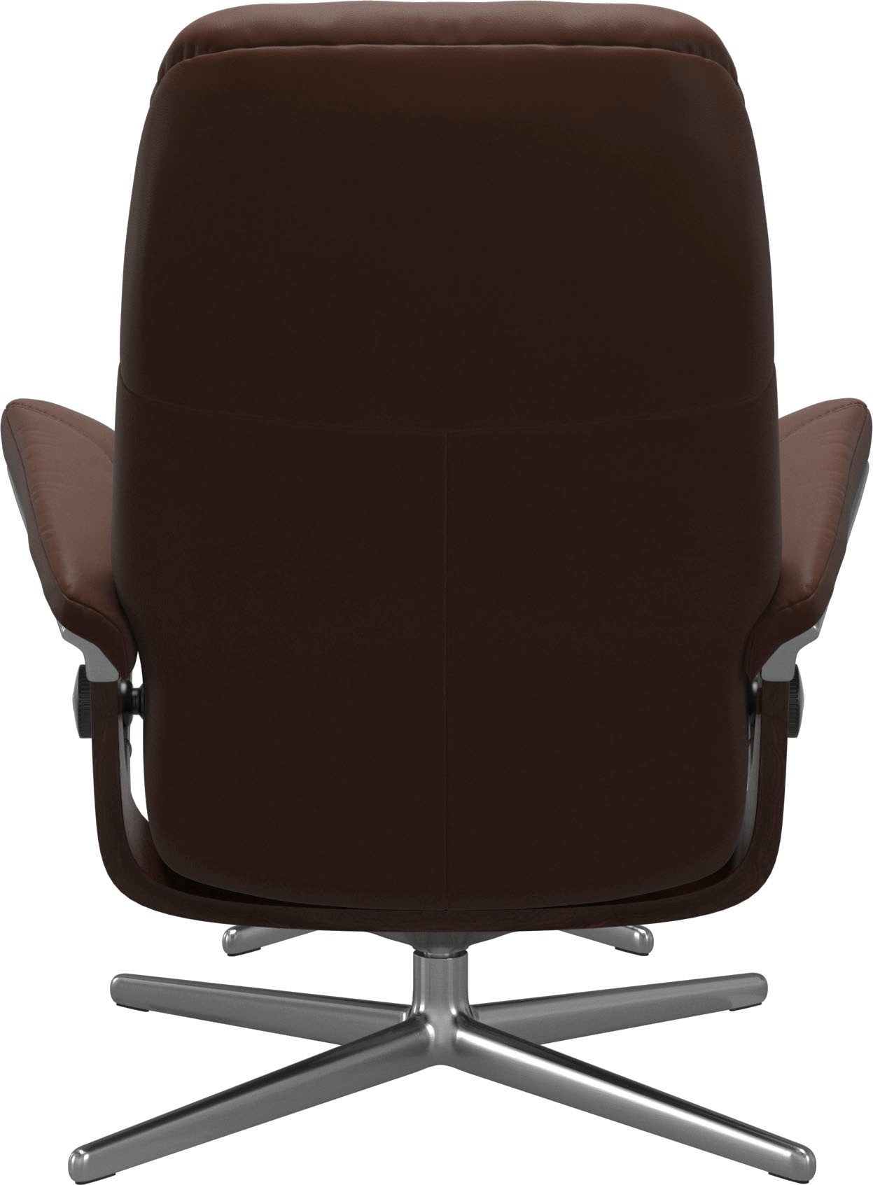 Stressless® Relaxsessel »Consul« Set, Relaxsessel mit Hocker,  mit Hocker, mit Cross Base, Größe S, M & L, Holzakzent Braun