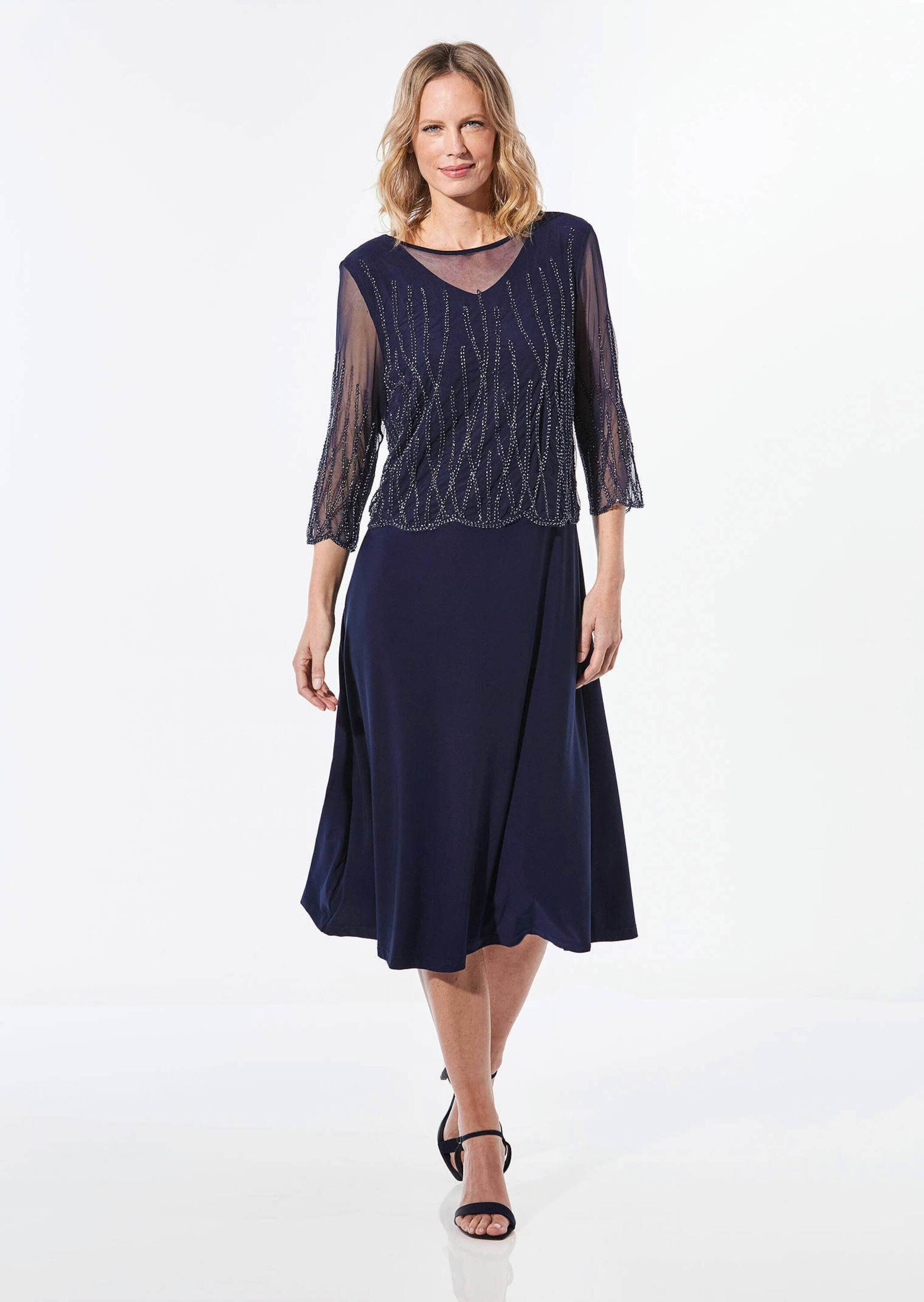 GOLDNER Etuikleid »Kurzgröße Mit Perlen besetztes Kleid«