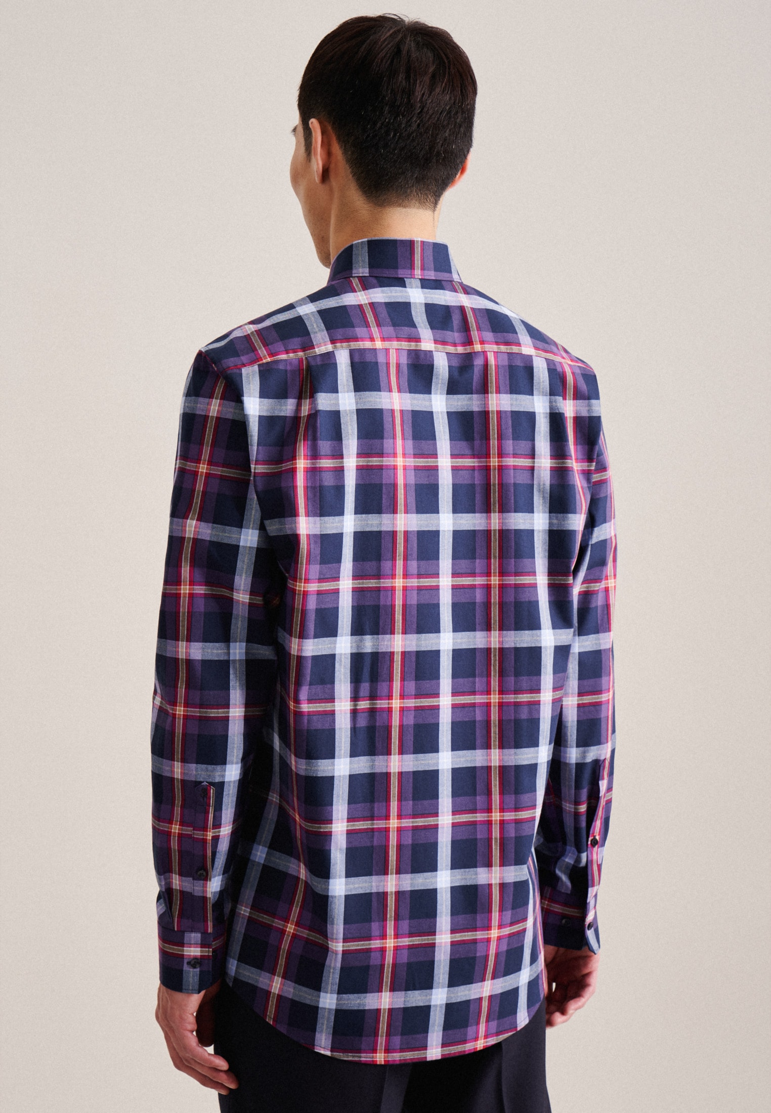 seidensticker Flanellhemd »Regular«, Regular Langarm Button-Down-Kragen Karo