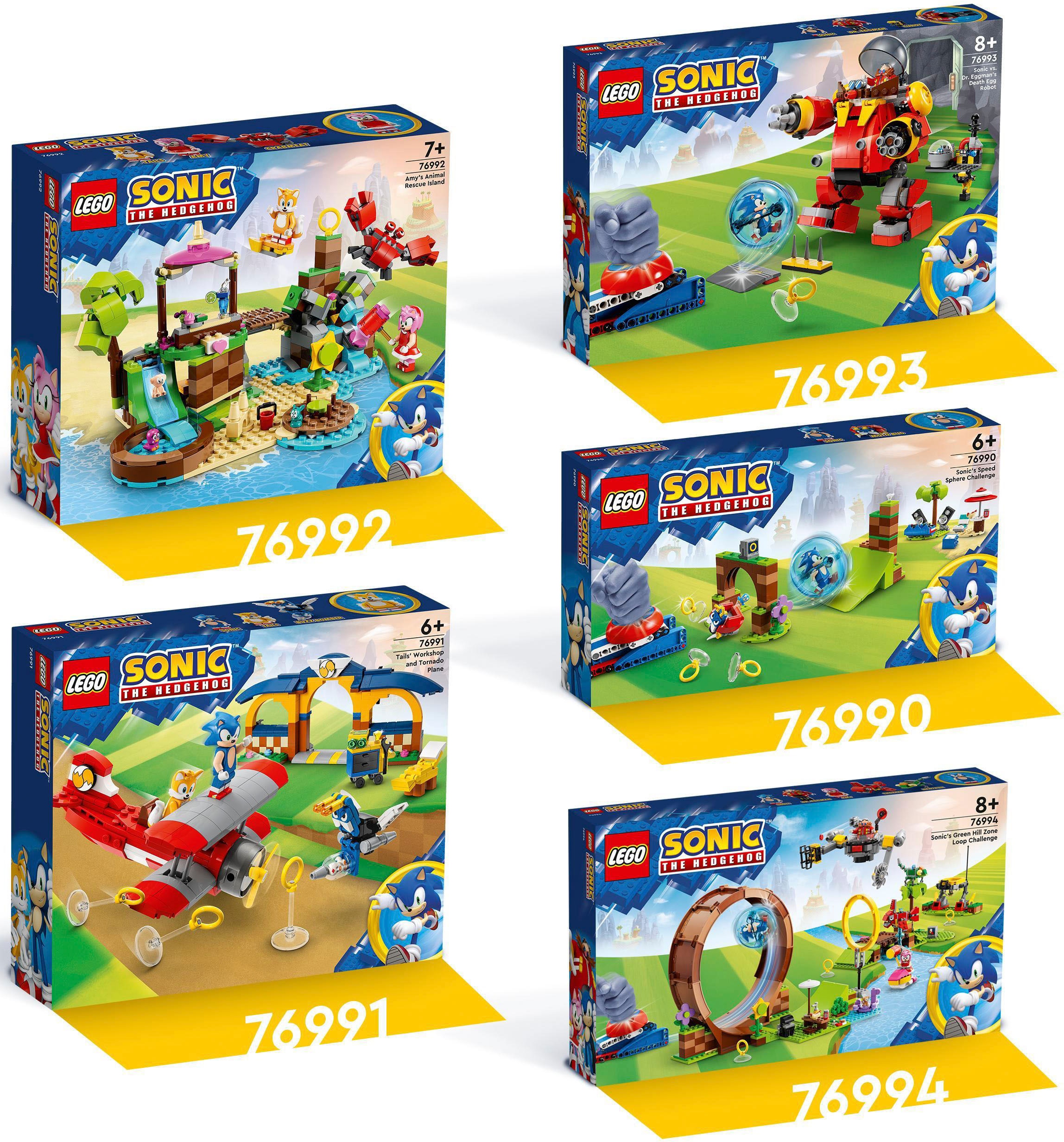 LEGO® Konstruktionsspielsteine »Sonics Looping-Challenge in der Green Hill Zone (76994), LEGO® Sonic«, (802 St.), Made in Europe