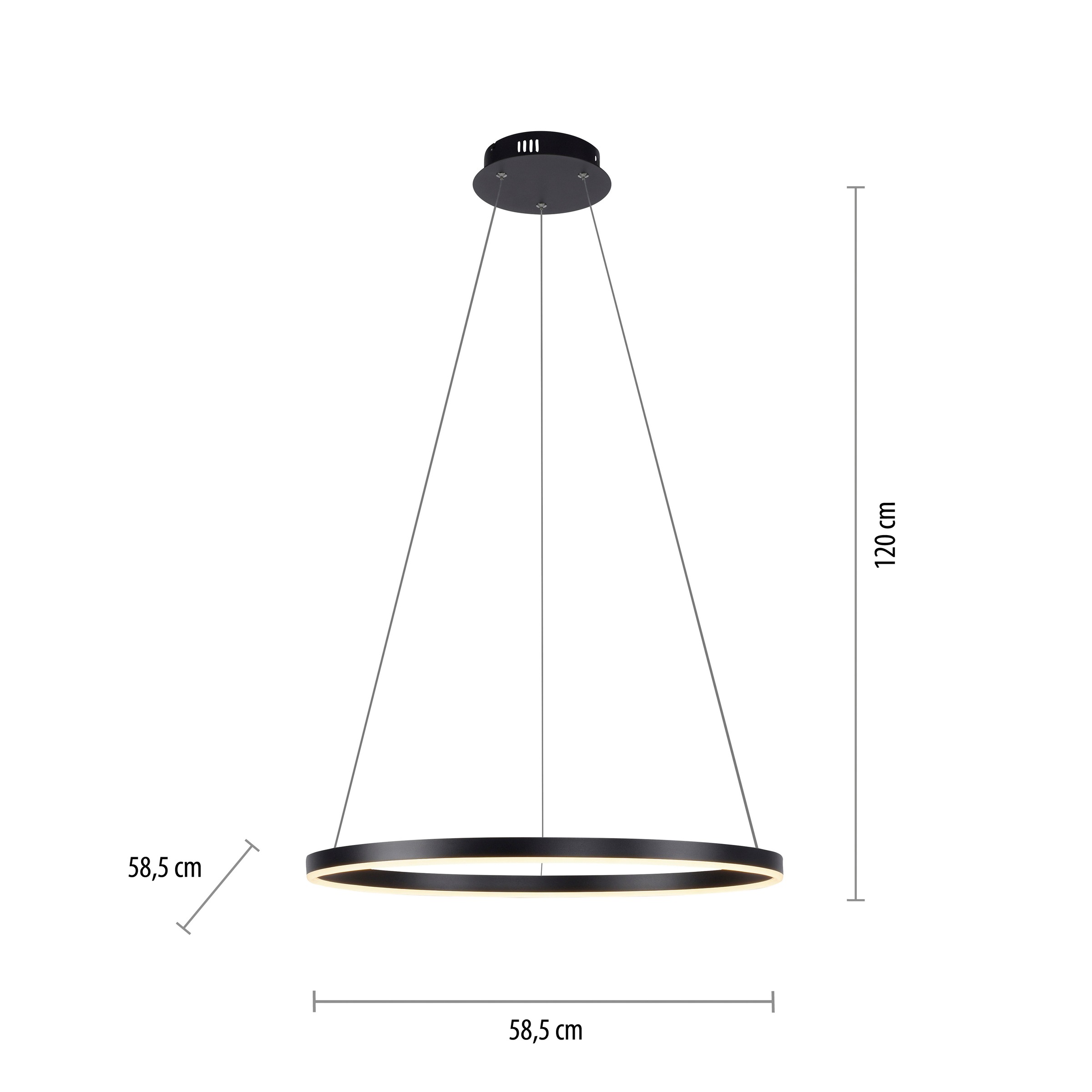 JUST LIGHT Pendelleuchte »RITUS«, 1 flammig, Leuchtmittel LED-Board | LED fest integriert, LED, dimmbar, Switchmo