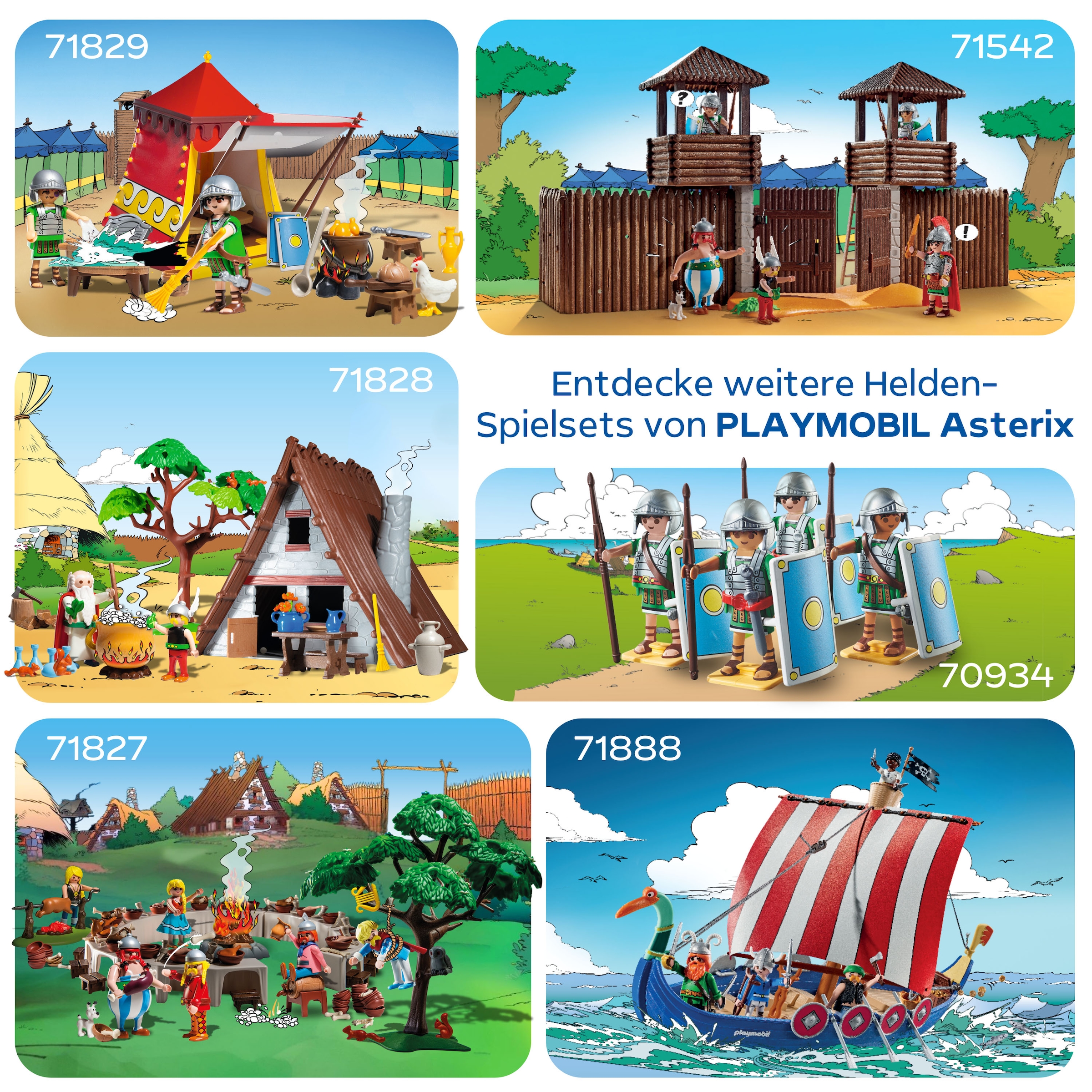 Playmobil® Konstruktions-Spielset »Asterix: Das Dorfbankett (71827), Playmobil Asterix«, (159 St.), Made in Europe
