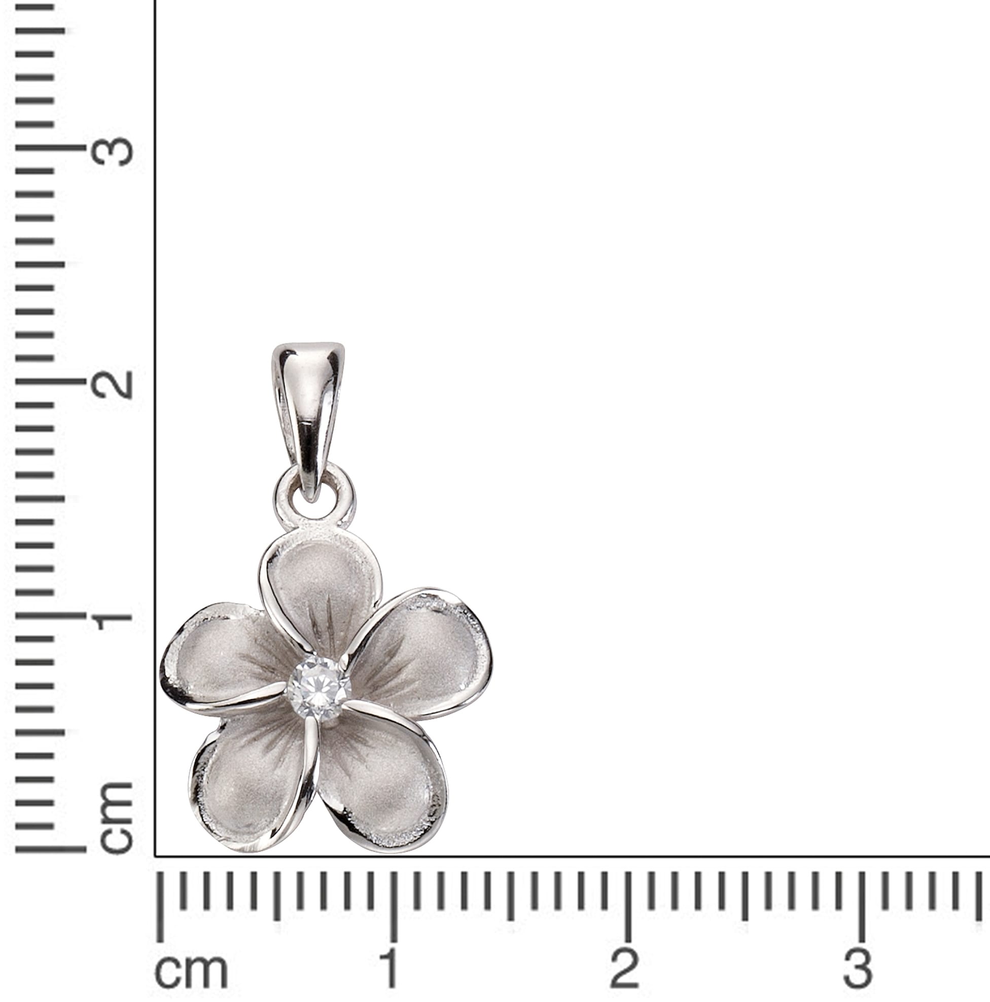 Firetti Kettenanhänger »Schmuck Geschenk Silber 925 Halsschmuck Anhänger Blume«, mit Zirkonia (synth.)