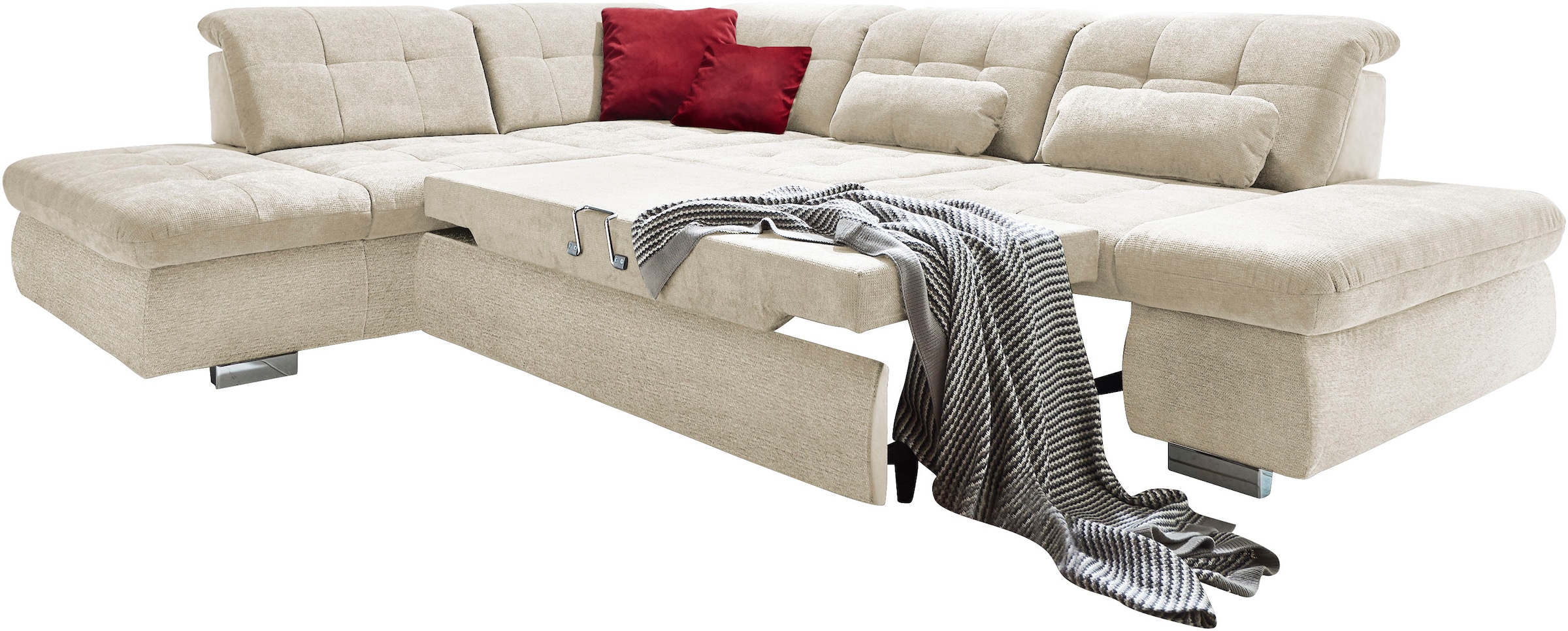 Die PlanBar Ecksofa »MP-IN17004 L-Form, Breite 323 cm, mit Kaltschaum-Polsterung« inkl. Sitztiefenverstellung, wahlweise weitere Funktionen