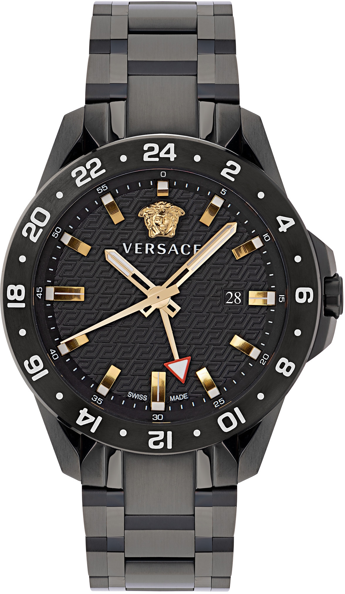 Versace Quarzuhr »SPORT TECH GMT, VE2W00622«, Armbanduhr, Herrenuhr, Saphirglas, Datum, Swiss Made