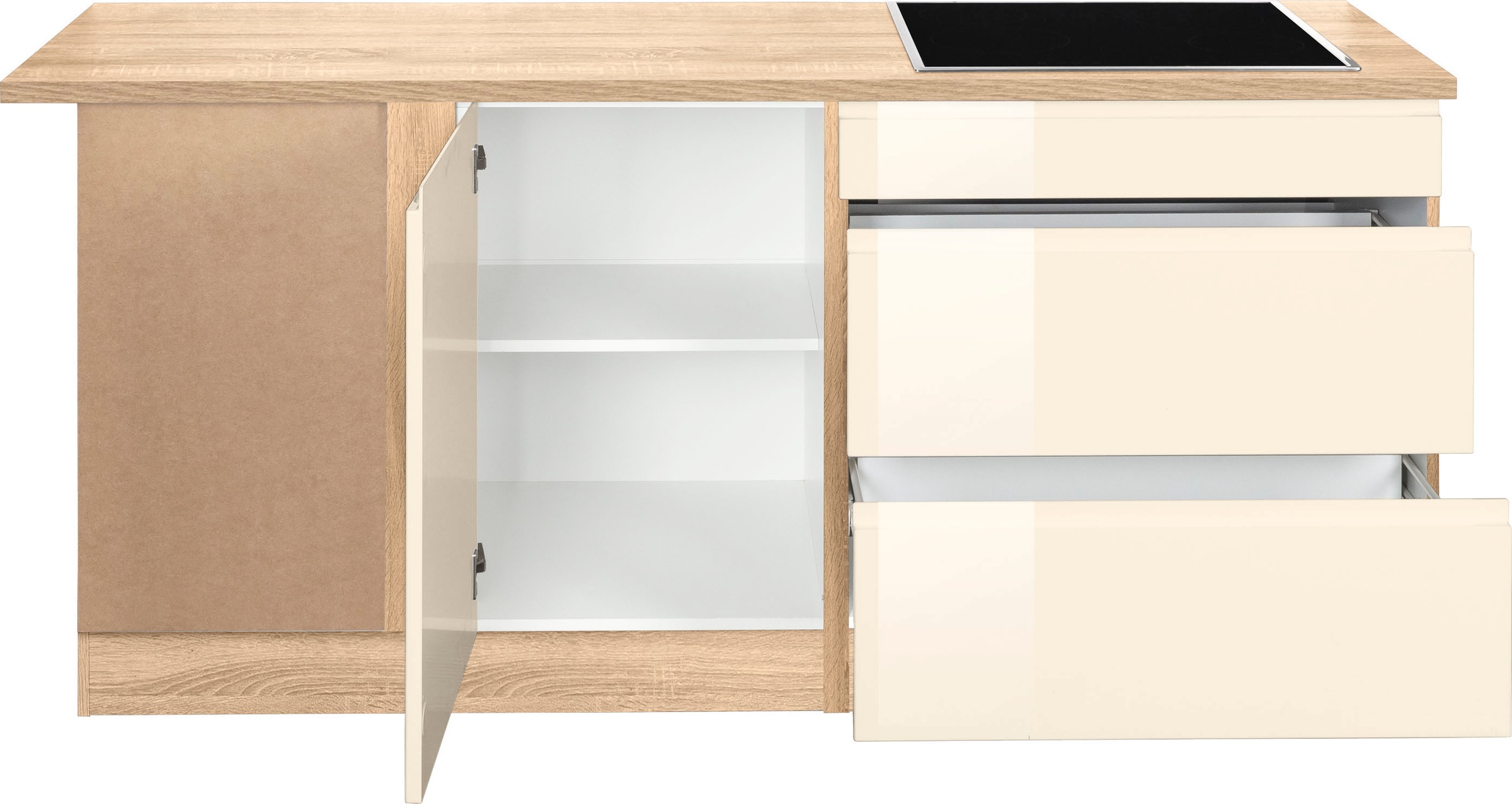KOCHSTATION Winkelküche »KS-Virginia«, Stellbreite 290/190 cm cm, wahlweise mit Induktion