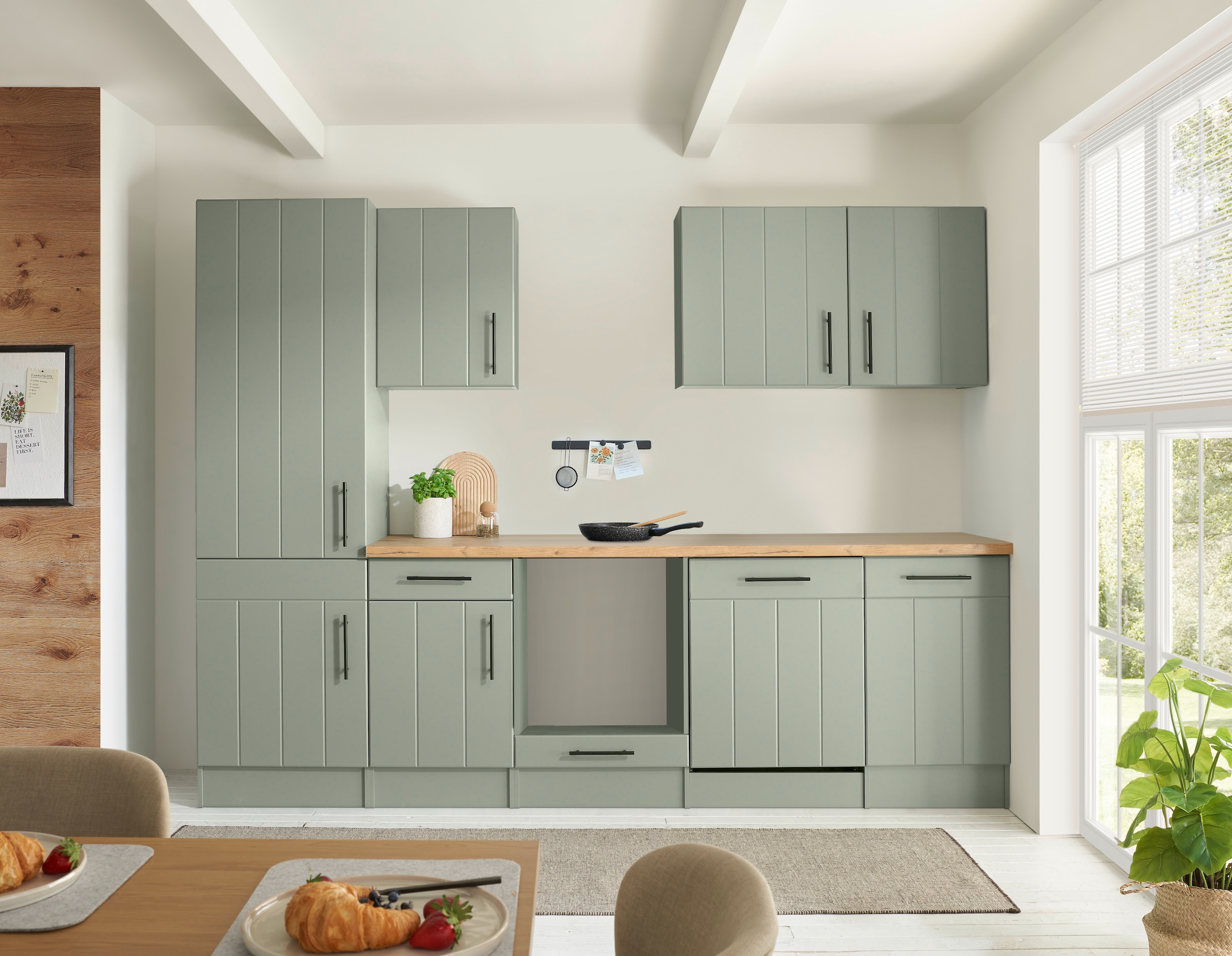 RESPEKTA Küche »Anton« Breite 280 cm, 90 cm Arbeitshöhe, wahlweise mit und ohne E-Geräte