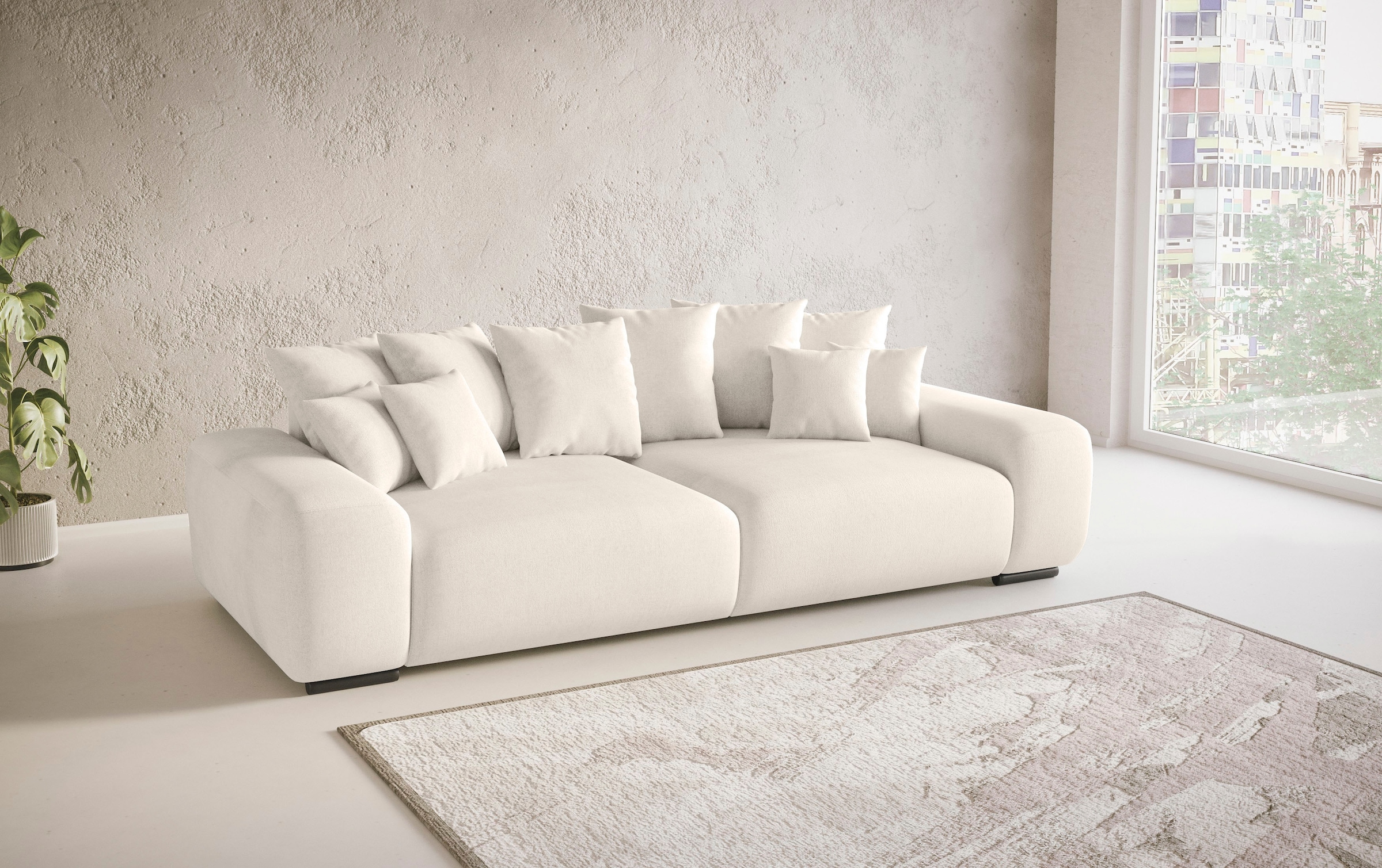 Home affaire Big-Sofa »Sundance, B/T 302/137 cm«, Dauerschläfer mit Hygiene-Topper und Transporttasche