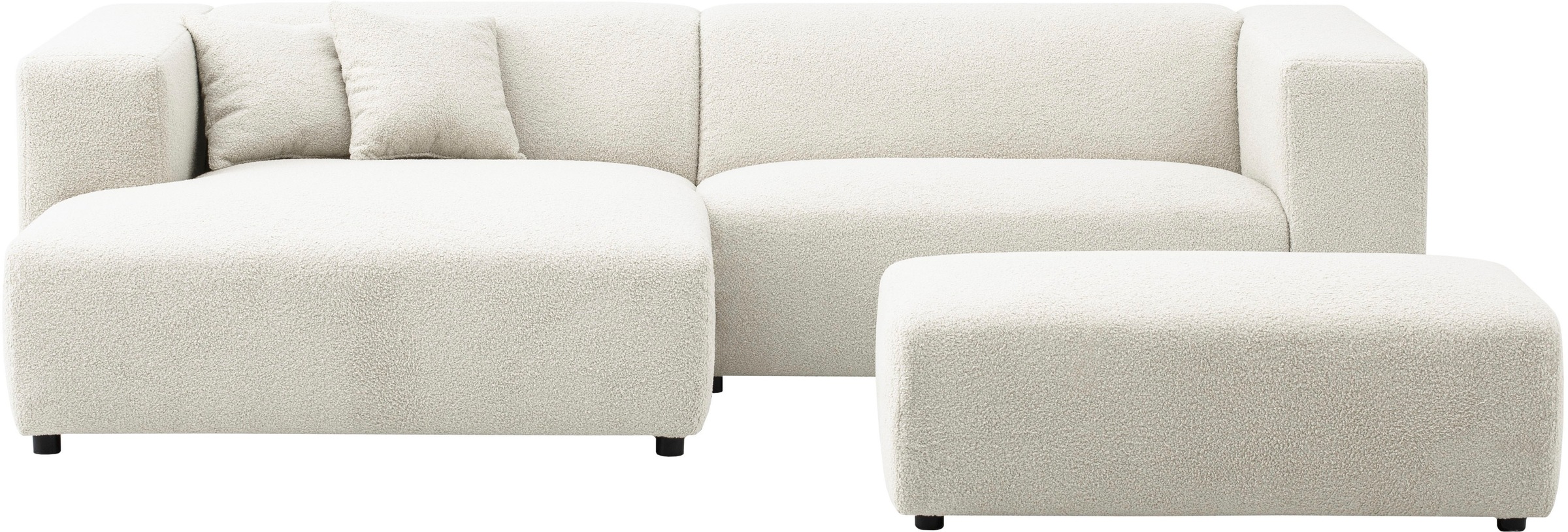 Home affaire Polsterecke »BAKELS, Ecksofa-Set mit Hocker, L-Form mit Schlaffunktion« Ecksofa-Set (incl. Hocker) im trendigen Megacord