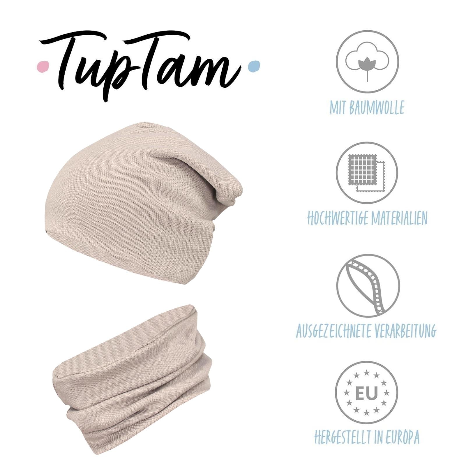 TupTam Beanie »Mütze Unisex Kinder Beanie Mütze Schlauchschal Set«