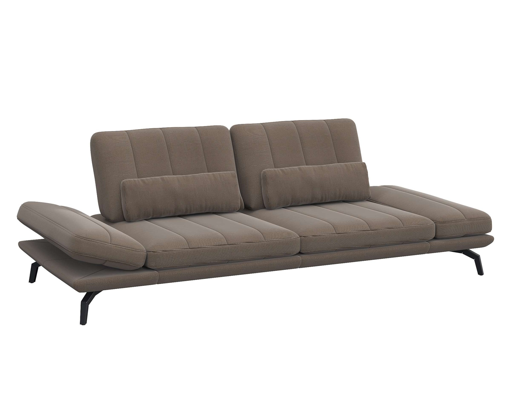 FLEXLUX 3-Sitzer »Tropea Funktionssofa, Designsofa, Relaxfunktion, TV-Couch,«, mit Armteilverstellung sowie Sitztiefenverstellung, Breite 252 cm