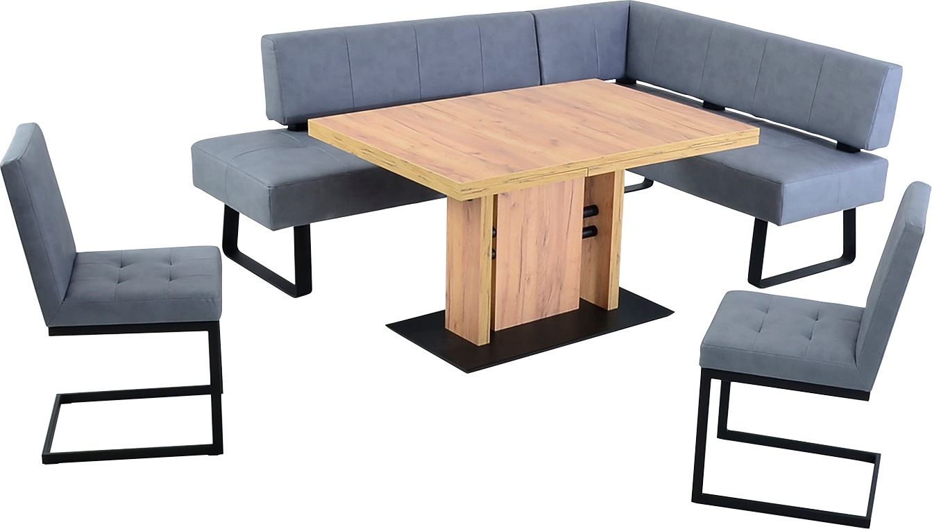 K+W Komfort & Wohnen Essgruppe »Spider II«, (4 tlg.), langer Schenkel wahweise in 2 Breiten, 2 Freischwinger, 1 Tisch