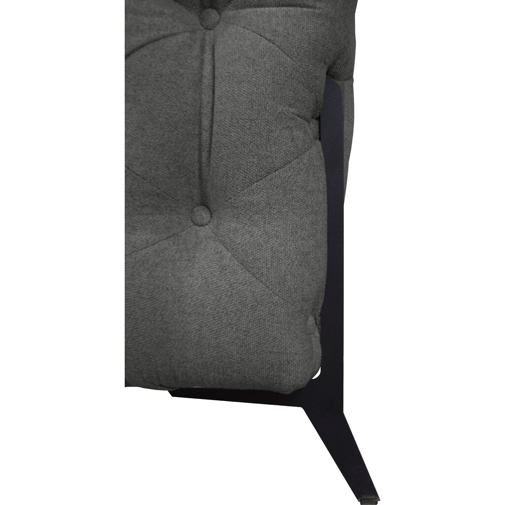 Leonique 3-Sitzer »Amaury«, aufwändige Knopfheftung in moderner Optik, wahlweise Füße in chromfarben, goldfarben oder schwarz