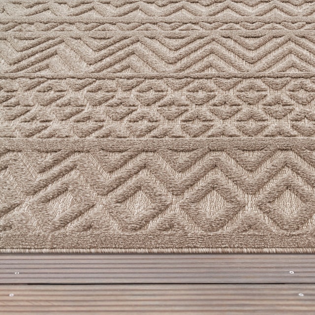 Paco Home Teppich »Livorno 673«, rechteckig, Uni-Farben, Scandi, Rauten  Muster, Hoch-Tief Effekt, Outdoor geeignet im OTTO Online Shop