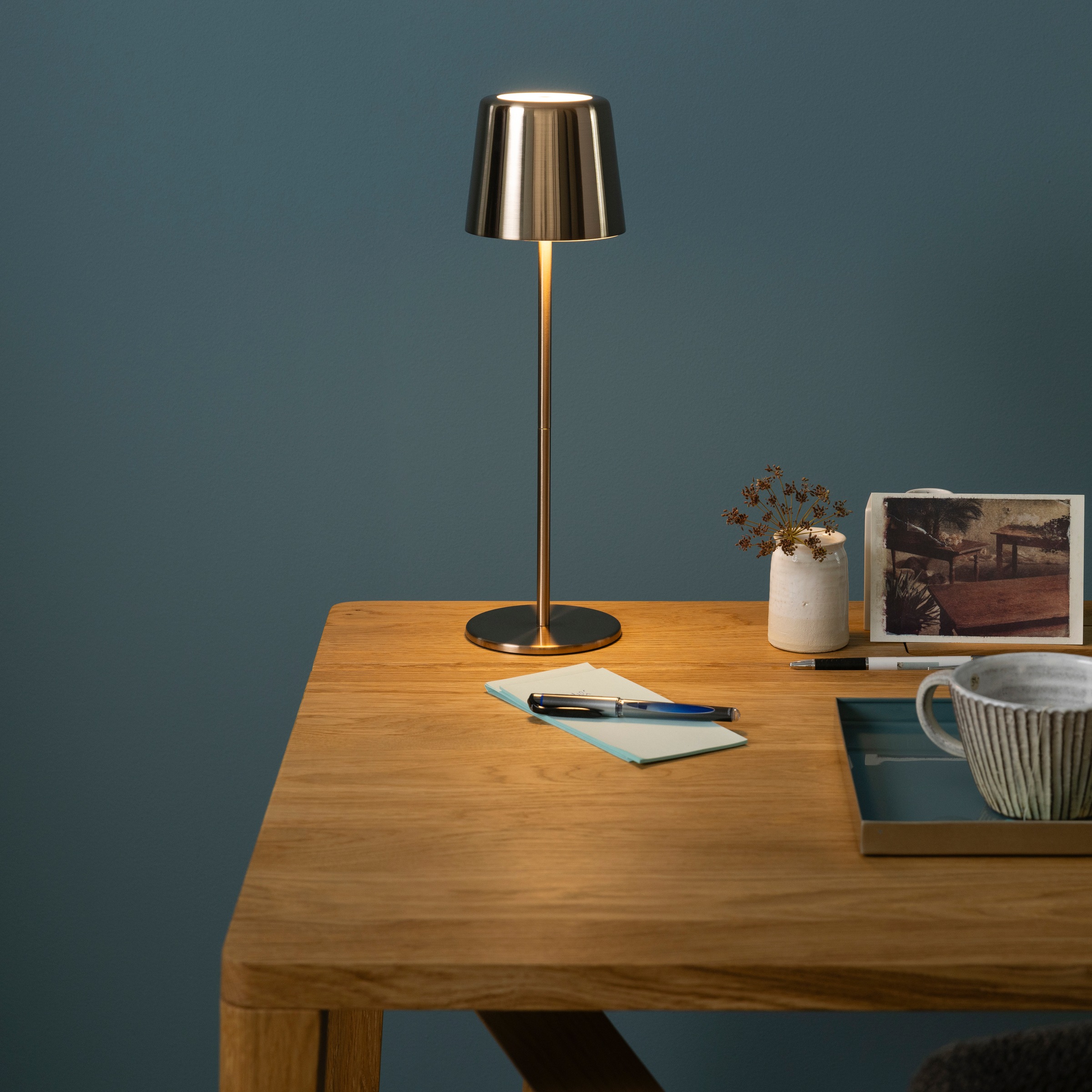 Brilliant LED Tischleuchte »Xaana«, Akku, 37 cm, 300 lm, 3000-6500 K, dimmbar, Metall, Kaami Premium