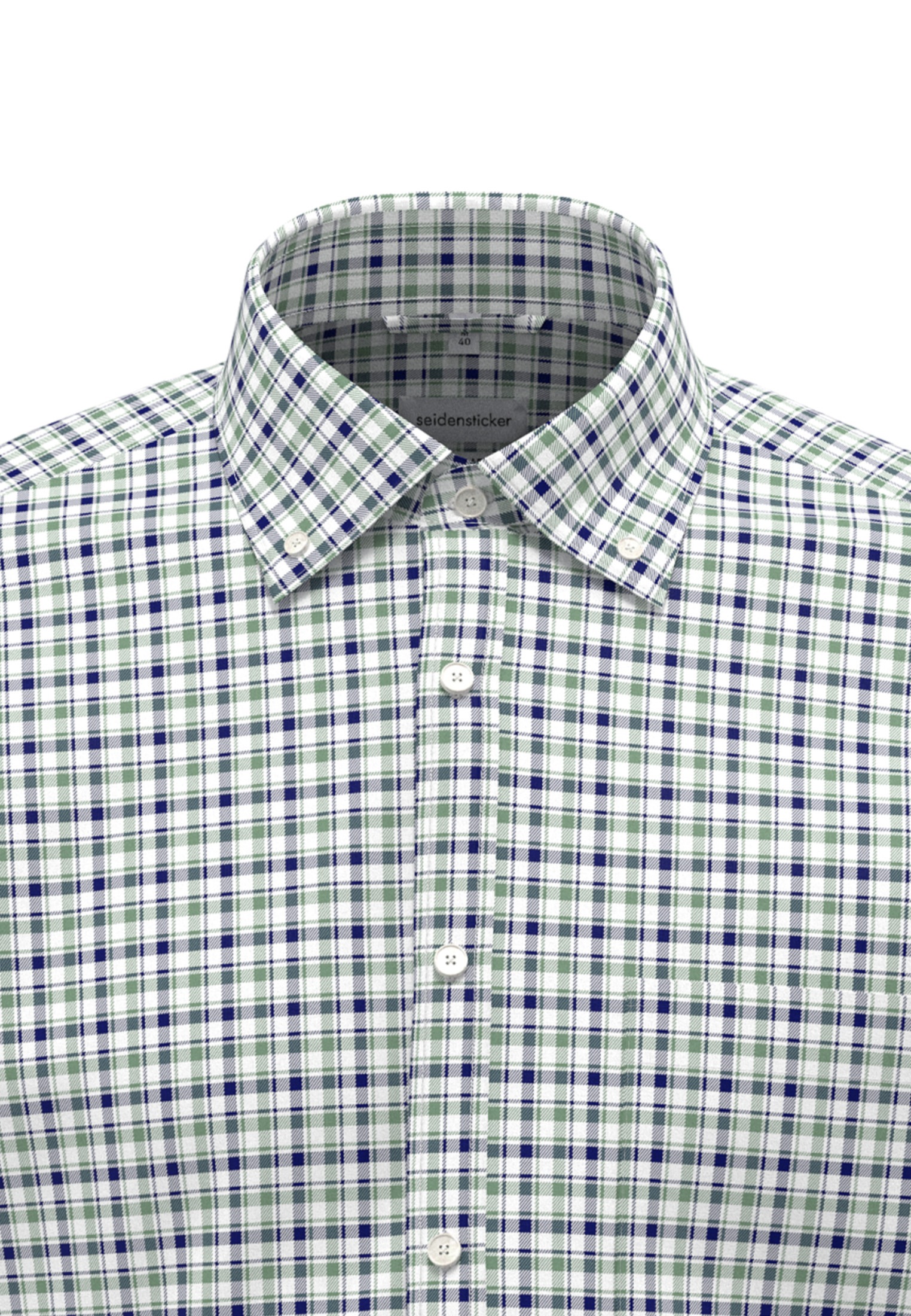 seidensticker Businesshemd »Regular«, Regular Langarm Button-Down-Kragen Karo