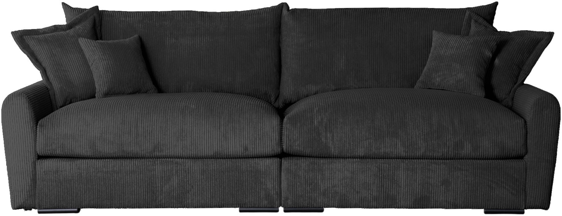 Home affaire Big-Sofa »Finca XL, B: 190 cm« 4 Zierkissen, Mega-Sofa, in Cord oder Chenille-Struktur, Federkern