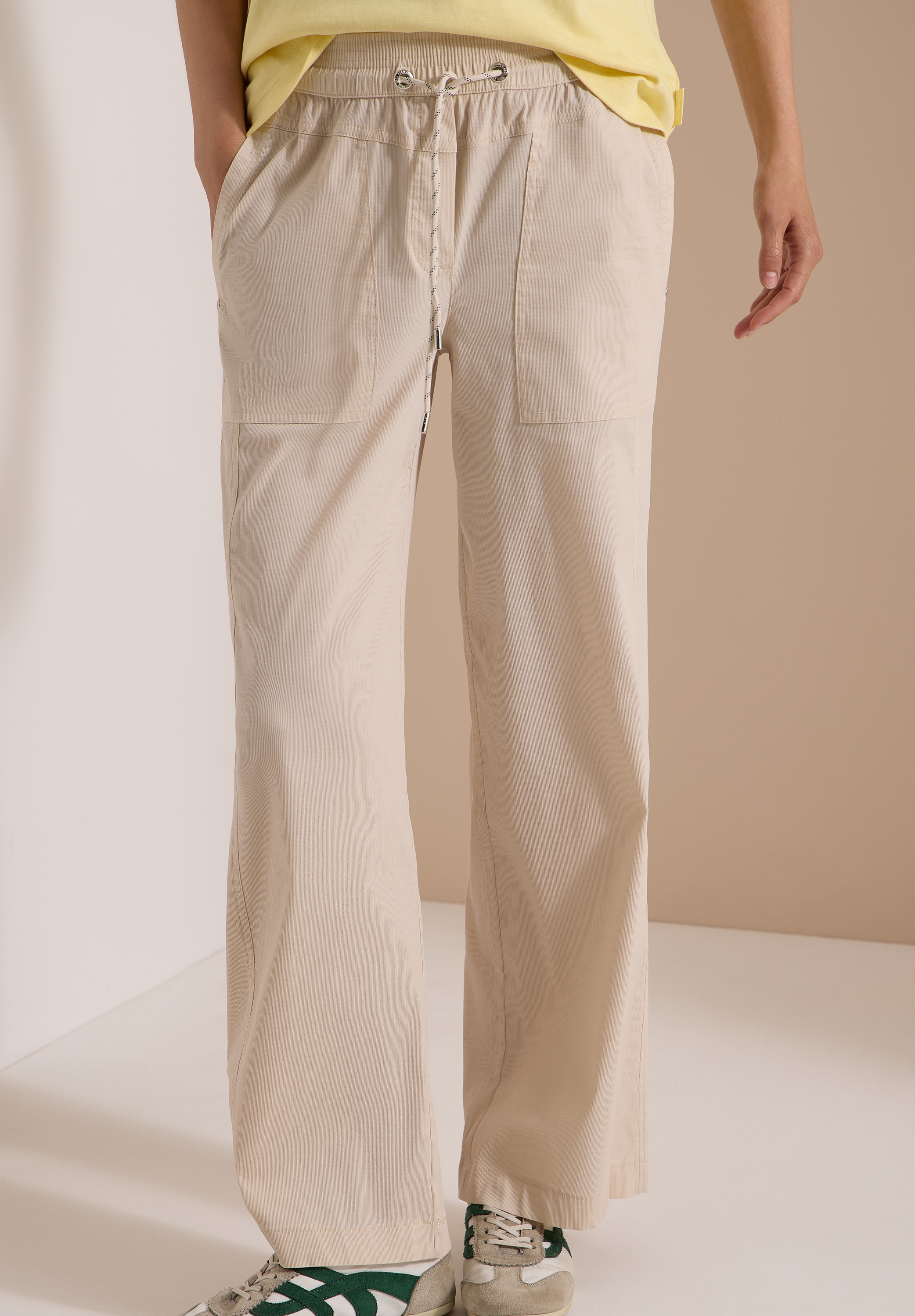 Cecil Stoffhose »Style Neele«  Elastikbund, feines Streifemuster, Loose Fit